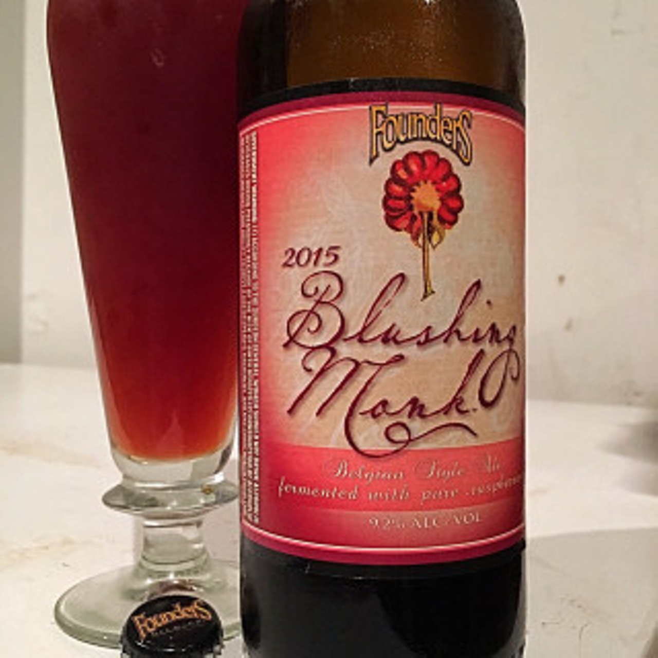 Blushing Monk - Founder's 
ABV: 9.2% 
Described as a dessert beer, Blushing Monk by Founder's in Grand Rapids is brewed with lots of raspberries to give it a fresh and natural flavor. The taste lies on the sweet side, but with a ABV of 9.2 percent, one is enough.