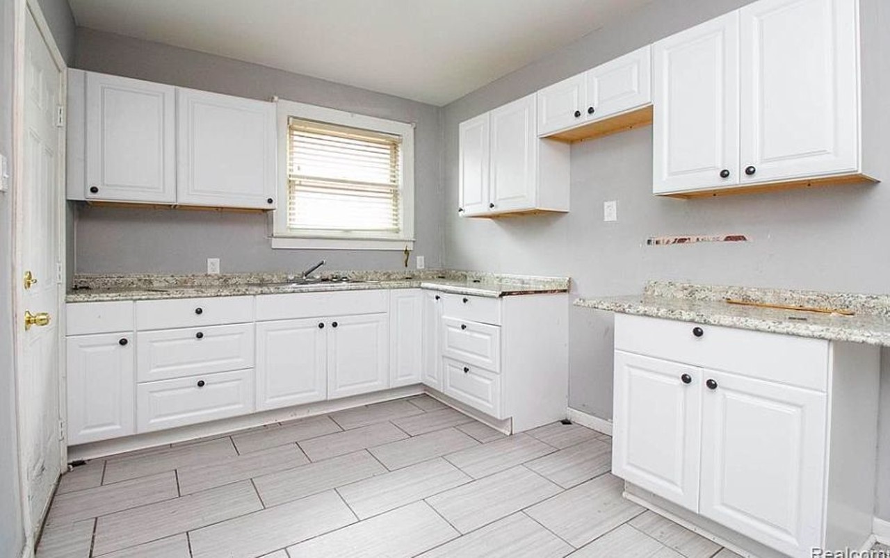 16914 Muirland St.
$149,900
This unique, triangle-shaped home has an updated kitchen with new flooring, two-car garage, and renovated bathrooms. With three bedrooms and two baths, this home is great for a family. It is near many Detroit colleges.
Photo via Zillow
