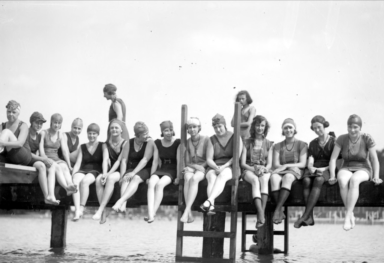 Everyone looks like they're having a super fun time. 
Belle Isle Bathing Beach, 1930s