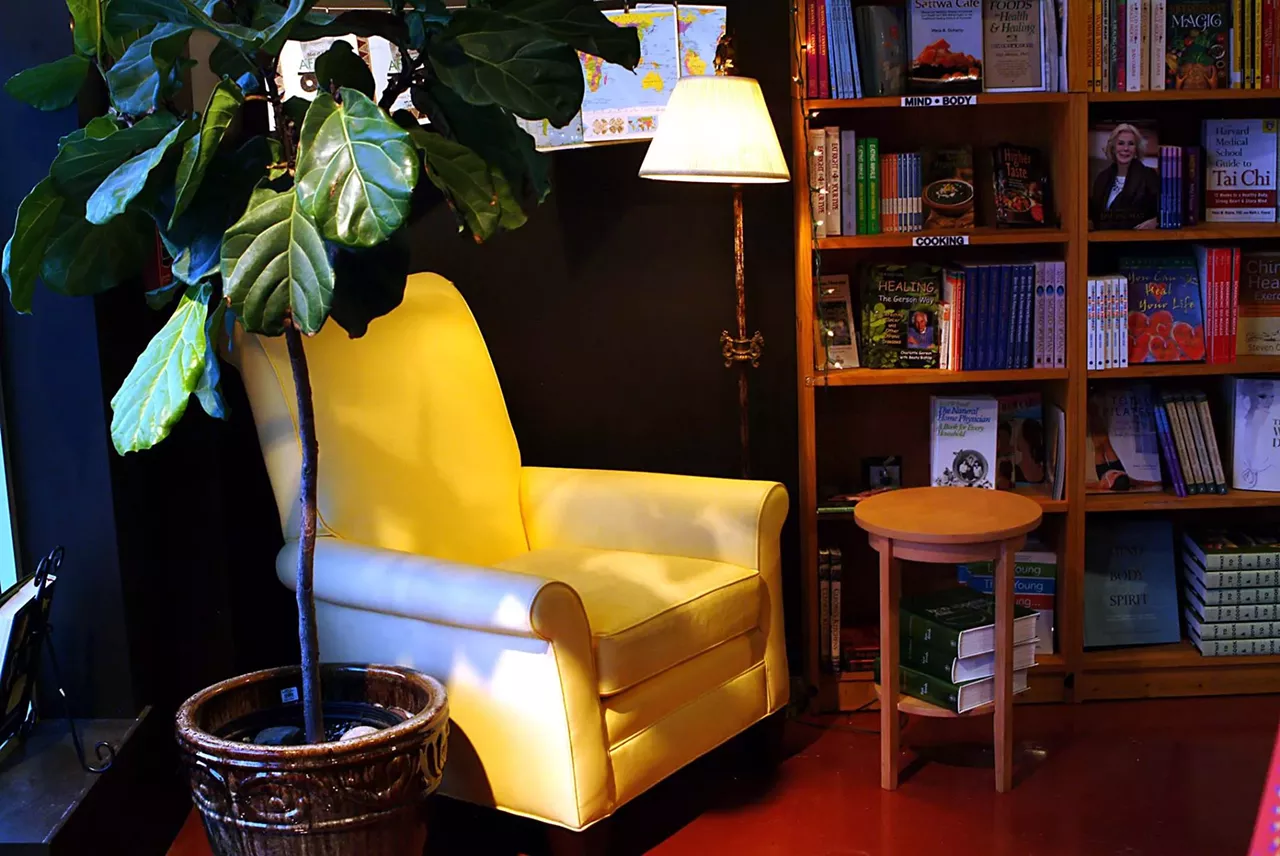 Source Booksellers The sign in the window says it all: &#147;a unique niche of non-fiction books&#148;. The Midtown shop also has &#147;unusual sidelines,&#148; including oils, incense, raw snacks, and shea butter products as well as a rotating calendar of events. 4240 Cass, Detroit. (Photo credit: Source booksellers Facebook)