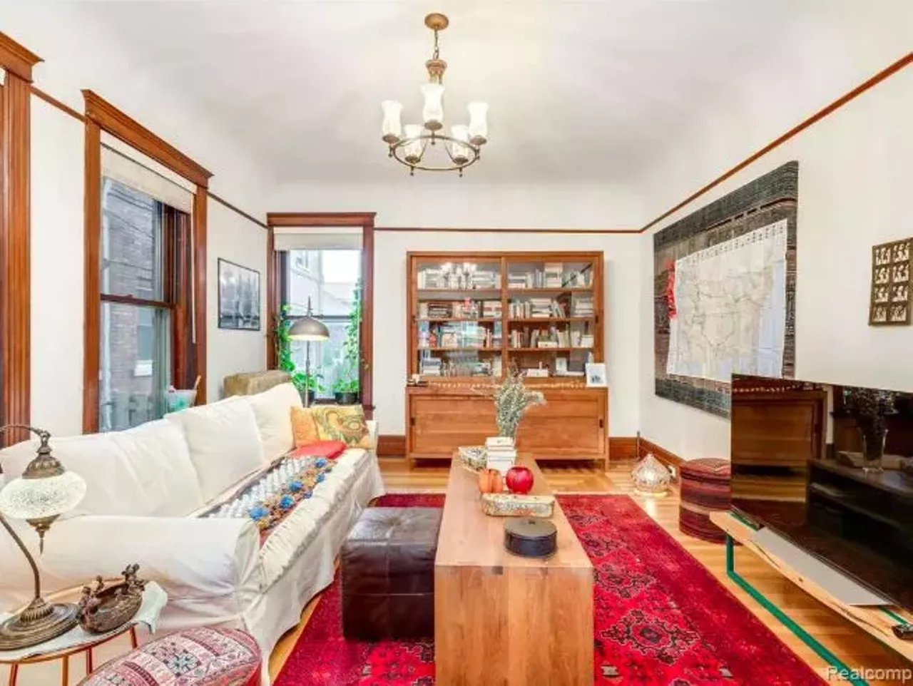 Museum-Adjacent Accommodations $549,900 140 Virginia Park St. In addition to views of the Fisher Building, this restored mansion also has original woodwork, doors, and floors. The dining room and two spacious living rooms are perfect for entertaining, and the original fireplaces keep the home cozy. Outfitted with a butler&#146;s pantry, en suite bathrooms, and a new outdoor patio, this historic home offers elegance and comfort just a few minutes from the Detroit Institute of Art. Photo via Trulia