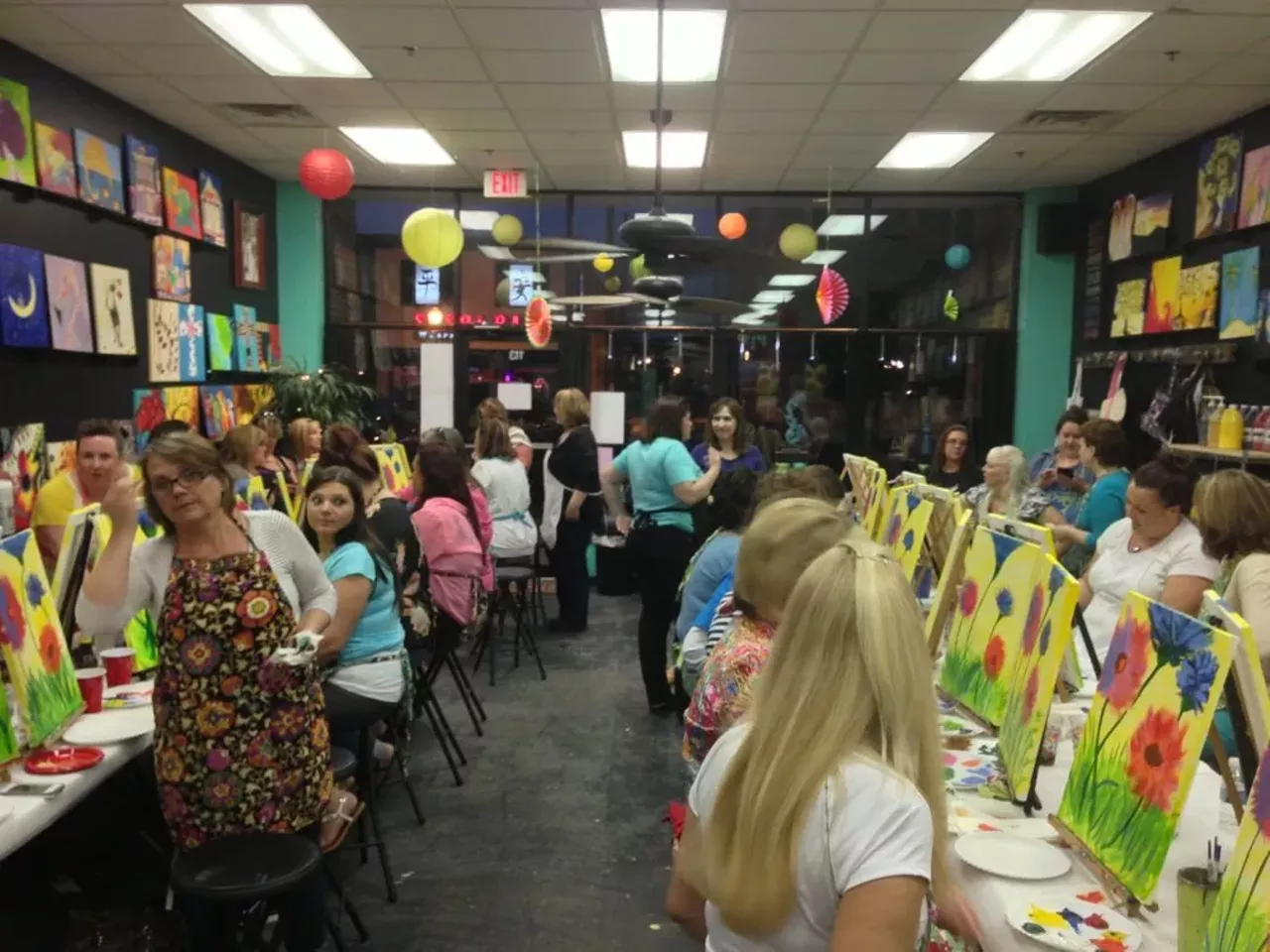  Pips Painting Pub 109 Maple St, Wyandotte Another paint and sip business, Pips is a studio that helps patrons recreate a specific painting or just have fun experimenting. Art materials are provided, as well as bottle openers- just bring the alcohol. (Photo credit: Annette J., via Yelp)