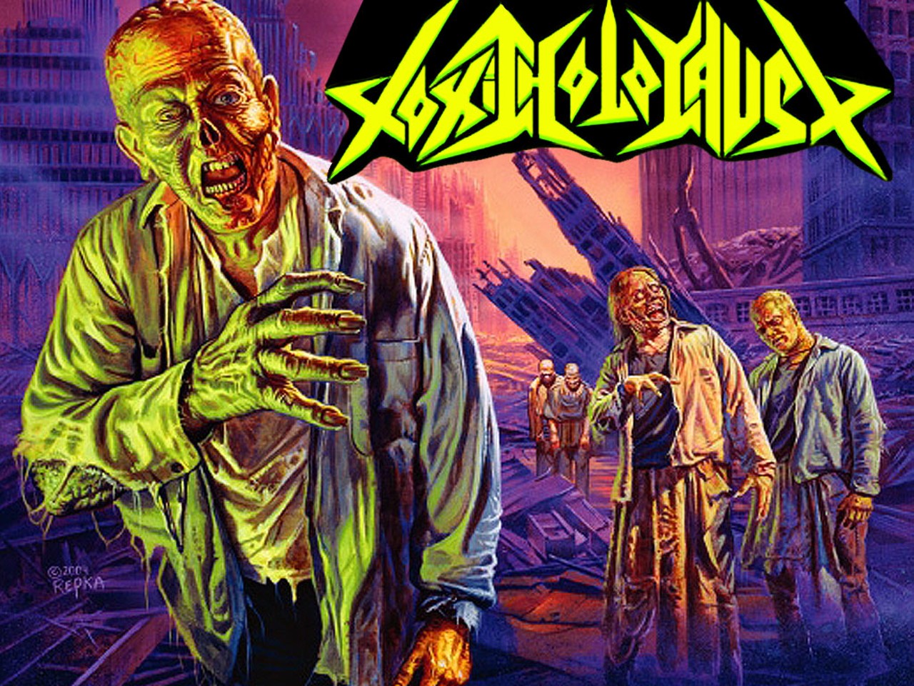 Toxic Holocaust
11/25 @ the Magic Stick, Detroit
Old school thrash metal from Portland. Like our own Axe Ripper, these guys have some amazing album art, in this case courtesy of Ed Repka. Think Sodom, Kreator, and the like.