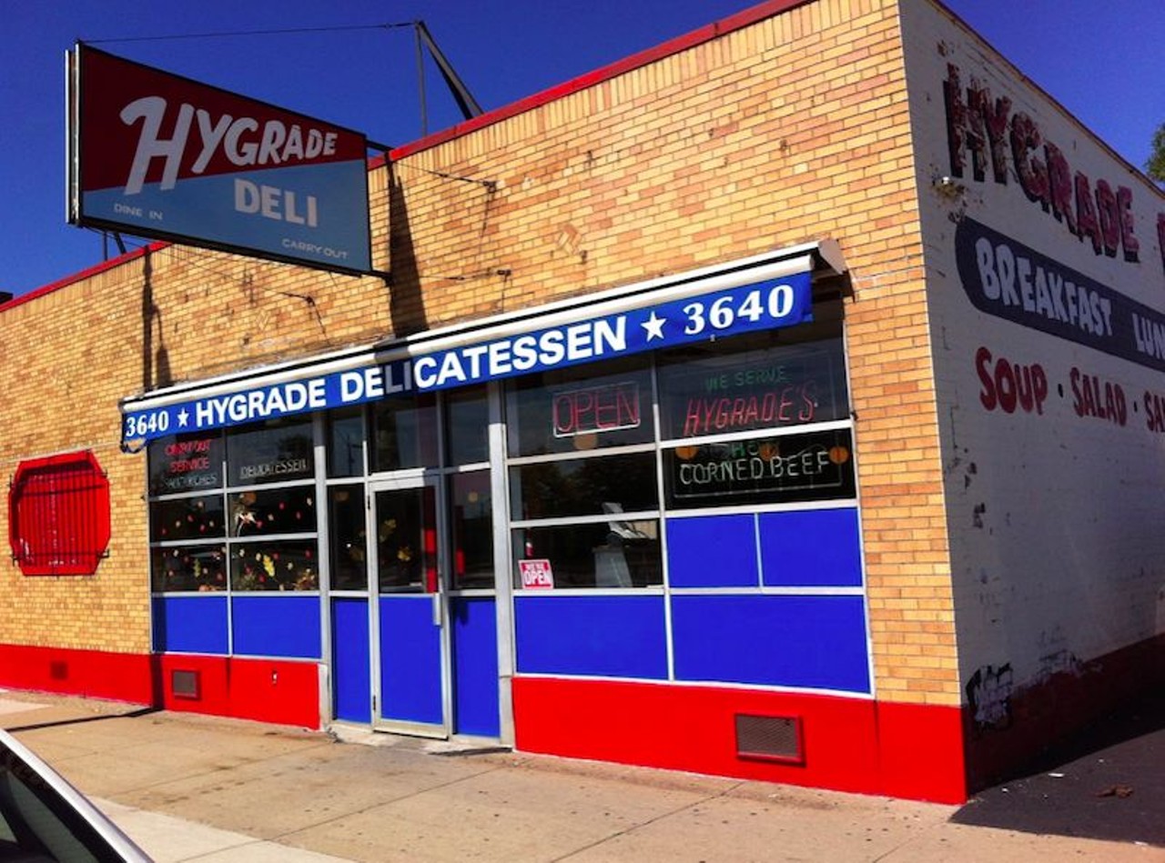 Hygrade Deli
3640 Michigan Ave., Detroit; 313-894-6620; hygradedeli.com
This old-school restaurant is known for its huge corned beef sandwiches. In addition to that, Batman vs. Superman and The Pickle Recipe were filmed there.
Photo via Hygrade Deli / Facebook