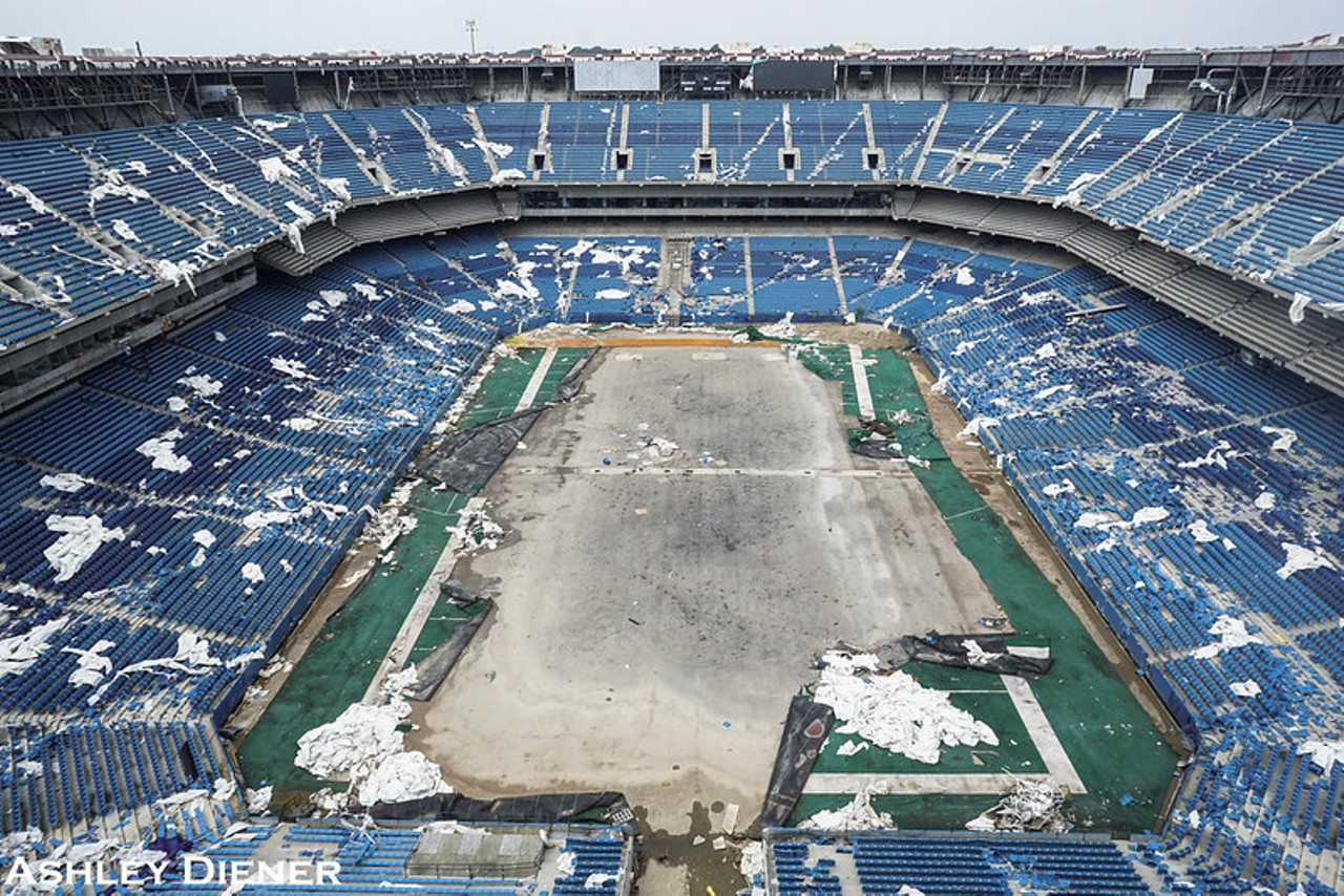 BONUS: Transformers: Last Knight (2017)
Pontiac Silverdome
OK &#151; we know that A) the Silverdome isn't in Detroit and B) it is no longer even standing. However, we wanted to give the fallen arena a moment since it's featured in the final Transformers entry &#151; and we totally know why. The 82,000+ capacity former home of the Detroit Lions, the Silverdome was erected in 1975 and closed in 2003. The massive arena was demolished in 2018.  
Photo via ashleydiener/Flickr