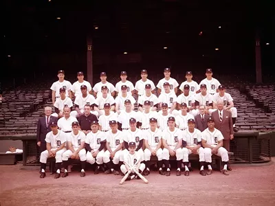 Team photo of the World Series Champion 1968 Detroit Tigers.