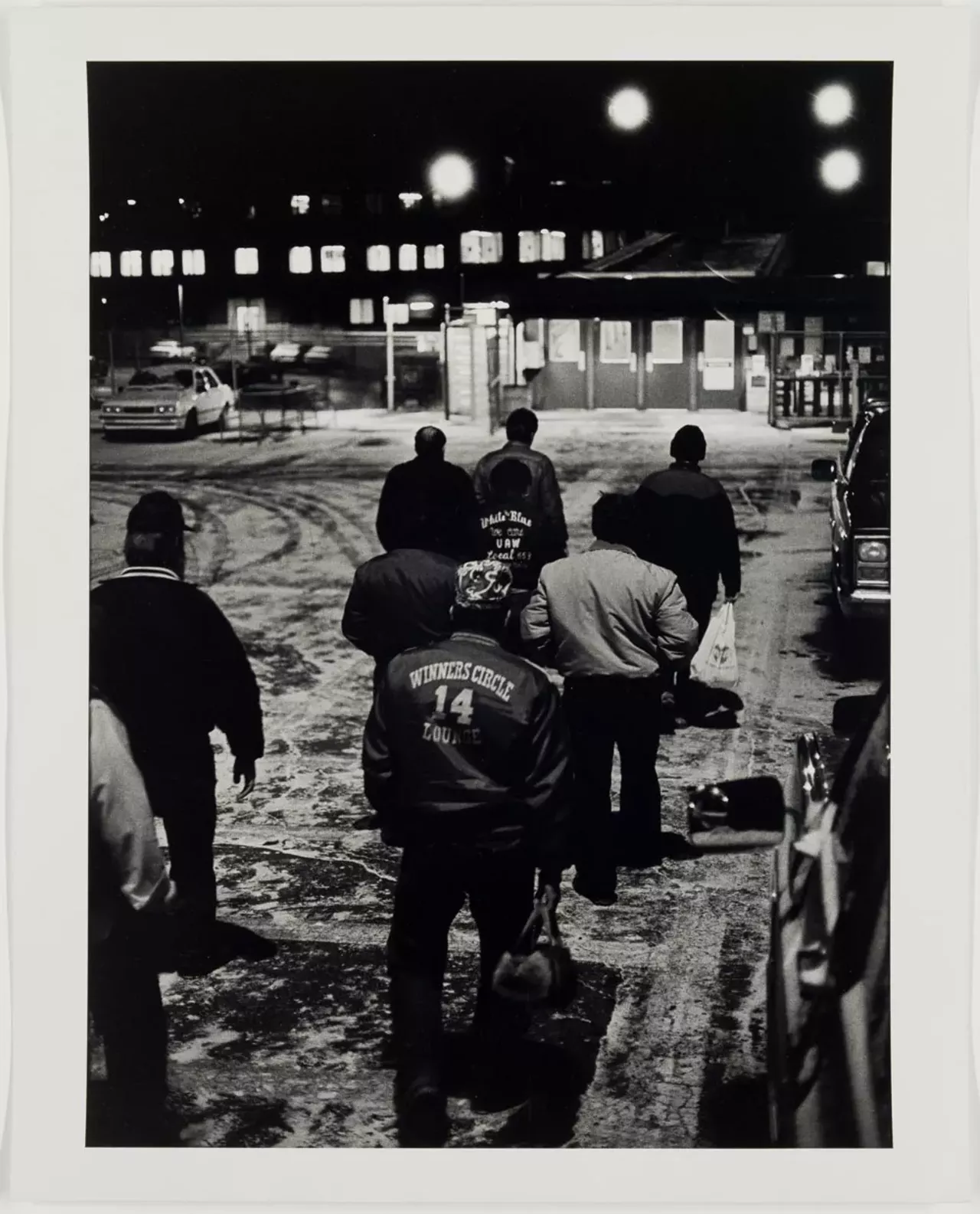 "Night Shift, Pontiac Assembly," Russ Marshall, 1987, gelatin silver print. Detroit Institute of Arts