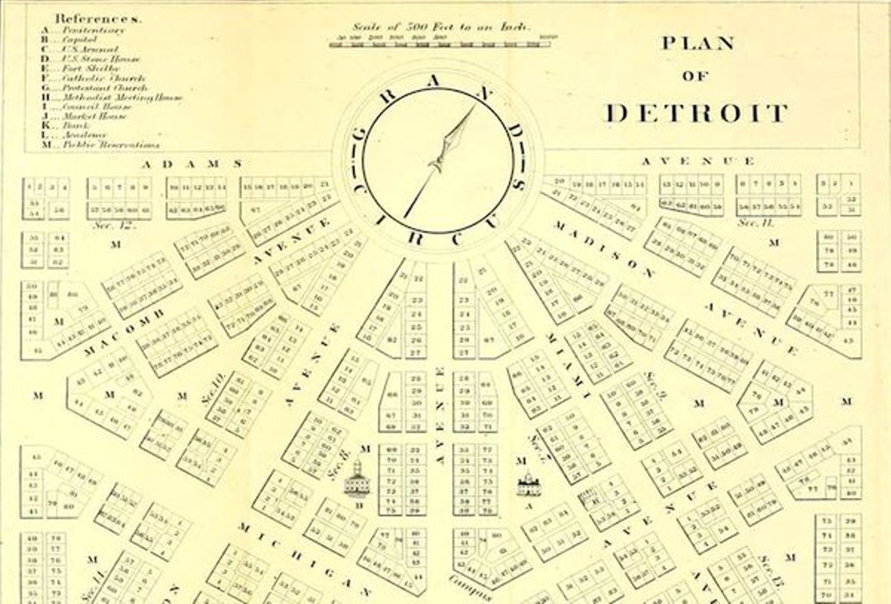  Detroit was almost a city of triangle-shaped lots and it would have been super weird
If you think driving anywhere in the heart of downtown and midtown is problematic it could have been worse.  One of the cities layout plans once was in the shape of a triangle thanks to the Woodward plan.  Thankfully it never came to be.
Photo via MT file