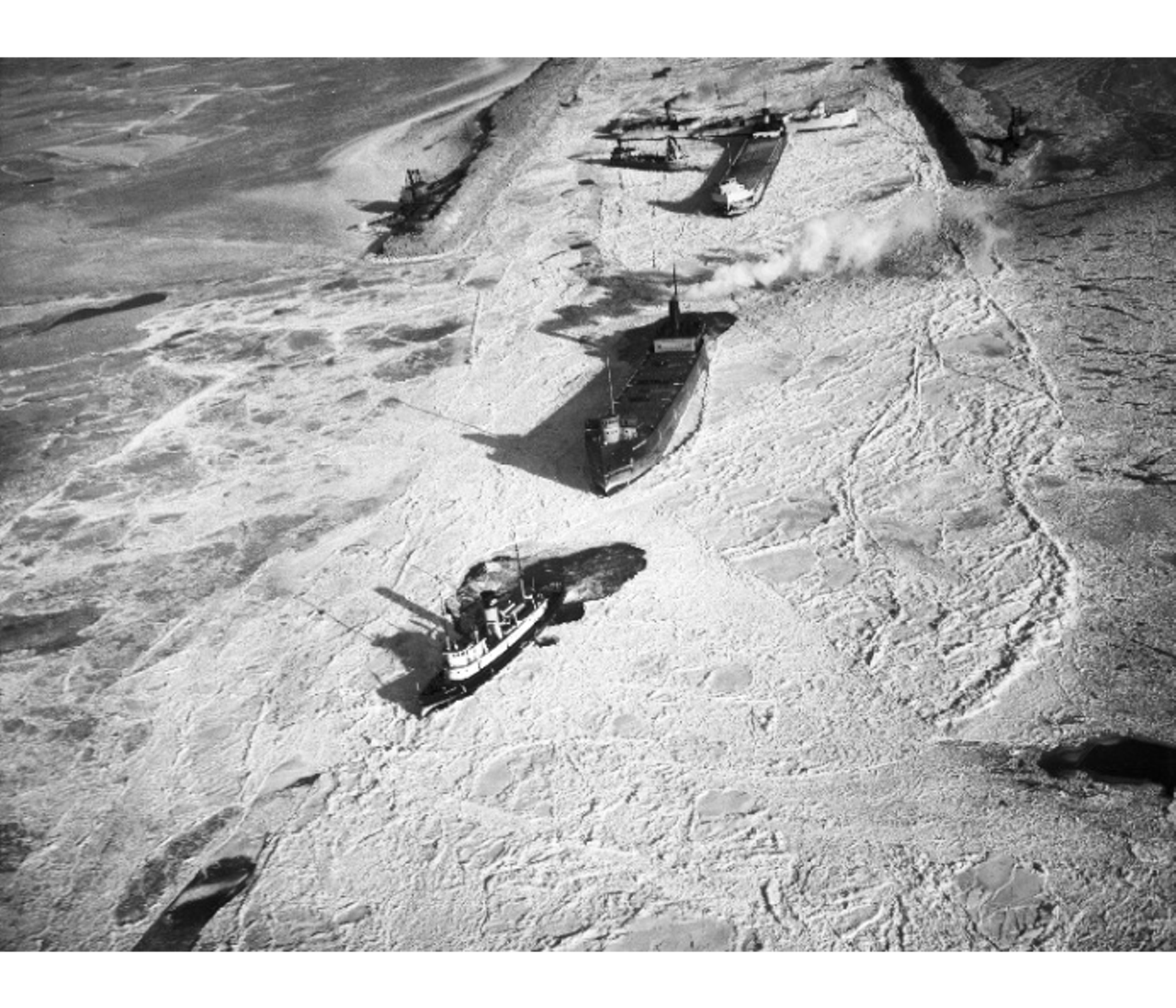 Stuck in the ice in 1937.