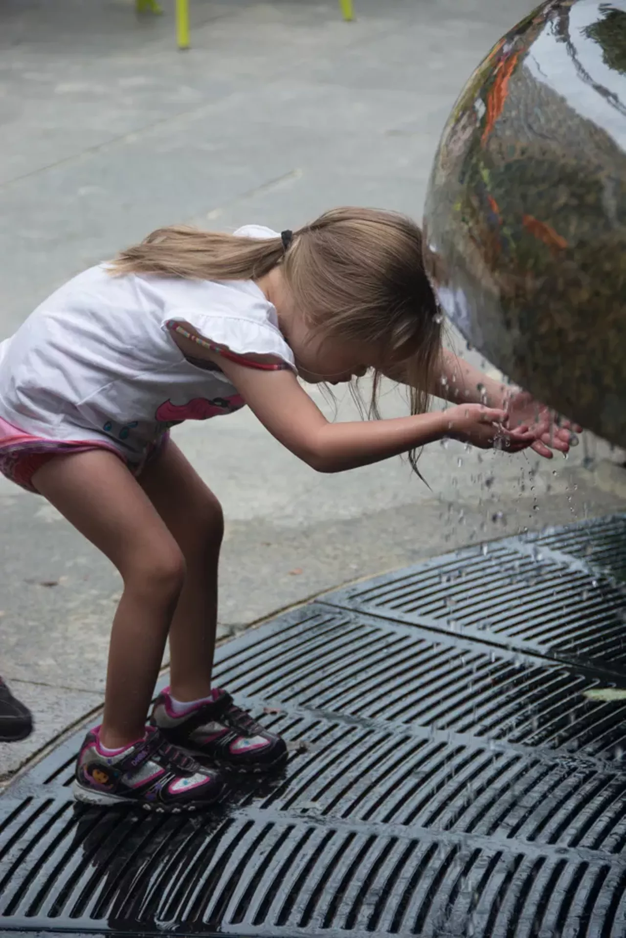 Amelia Darty is about to cool off from the fun.
