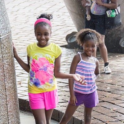 Cousins Amari and Elizabeth said that they are having a wonderful time at Jazz Fest!