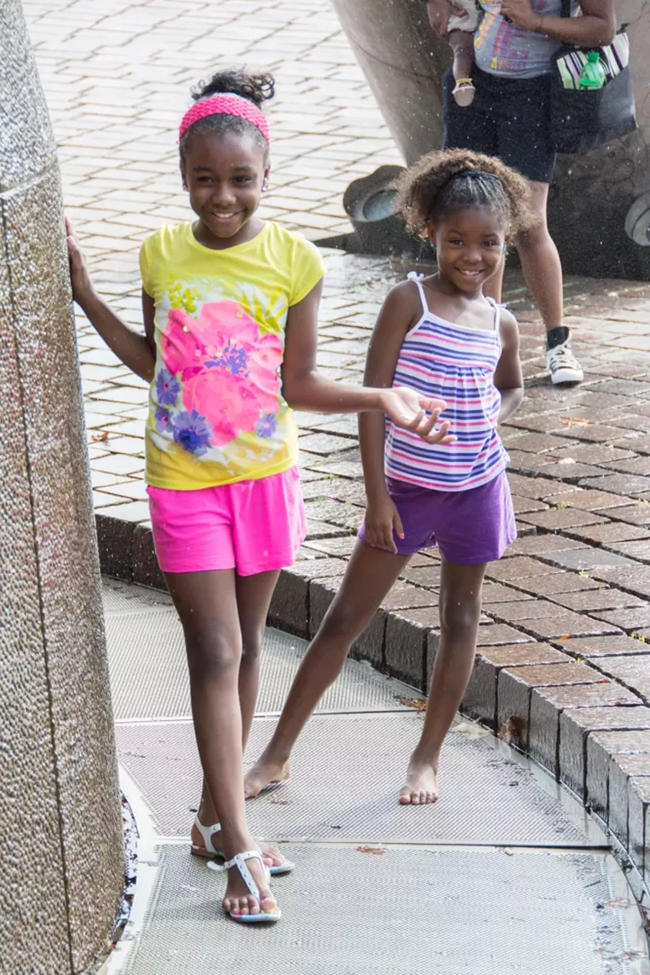 Cousins Amari and Elizabeth said that they are having a wonderful time at Jazz Fest!