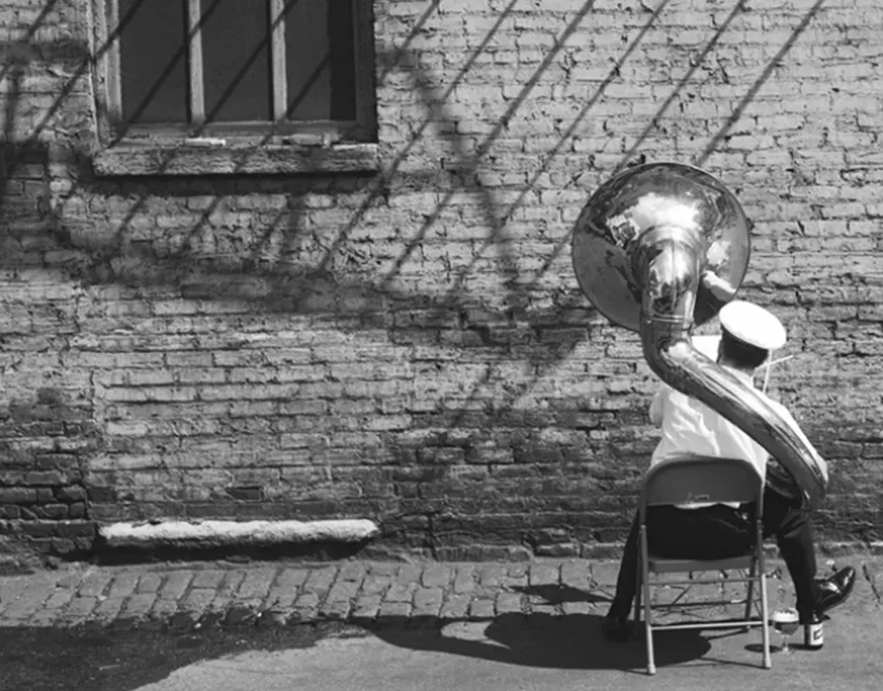 Tuba and beer - "What makes this shot for me, what really gets me every time, is the full glass of beer down in the corner. It just looks like a good glass."