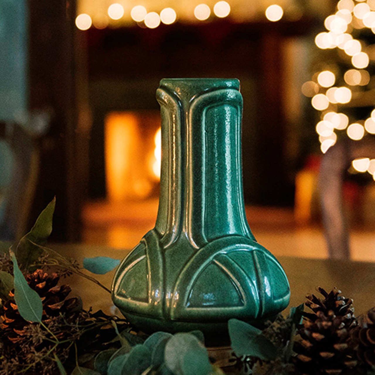 Celtic green vase.