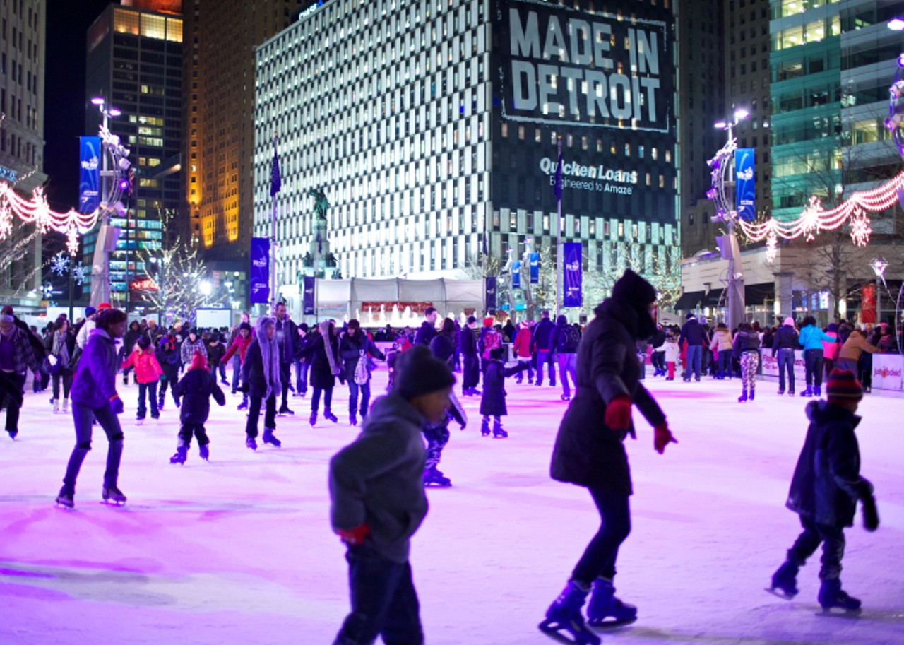 FRIDAY, 07-SUNDAY, 09
Meridian Winter Blast 
FREEZING FUN
Escape the misery of the polar vortex by getting outside and exploring all the fun a Michigan winter has to offer at the Meridian Winter Blast. The event is centered at Campus Martius park and includes various wintertime activities, such as snowshoeing and ice skating. Guests can slide down a 30-foot snow slide, enjoy the kiddie carnival, view ice sculptures, sample local food, and enjoy local musicians. A donation of three canned food items, one children’s book or $2, is the fee for entry. These donations will be given to Matrix Human Services to help those in need this winter. Additional fees will be charged for some activities.