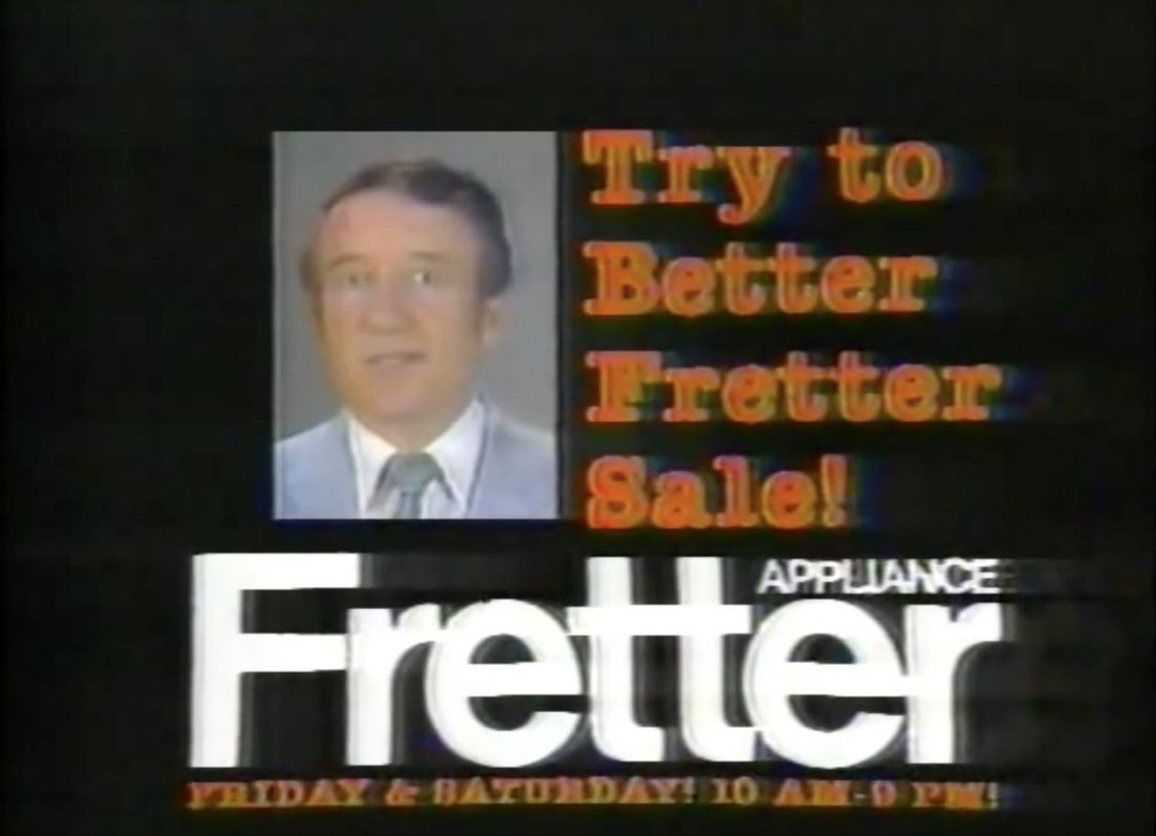 Highland Appliance: "Try to Better Fretter"
We weren't able to find the spot where Ollie Fretter says, "I'll give you five pounds of coffee if I can't beat your best deal." But this spot also offers a glimpse at Fretter's hardworking regular-guy persona.
Video and photo courtesy of YouTube. 