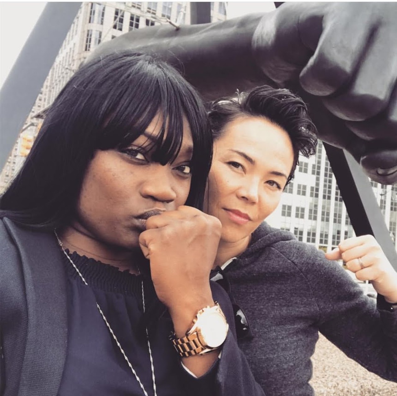 Joe Louis Memorial (The Fist) 
The Joe Louis Fist might be the most easily recognized symbol in Detroit iconography. It's in the heart of downtown Detroit and a selfie here proves you're in the middle of the city's ongoing renaissance. 
Photo via Instagram, katholmes_ 
