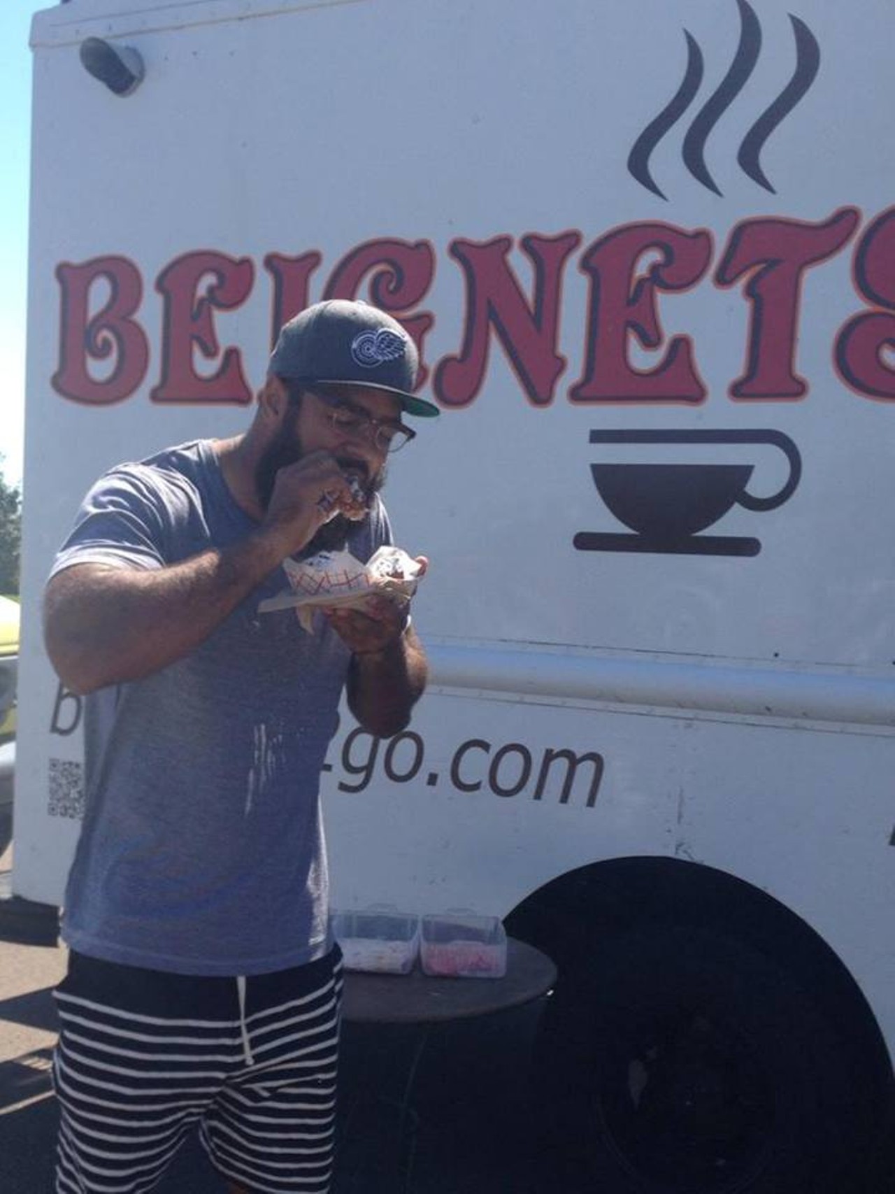 Beignet Truck
It's hard to leave Eastern Market without grabbing one of these delicious French pastries, as evidenced by Detroit Lions linebacker DeAndre Levy (pictured here). (Photo via Facebook)