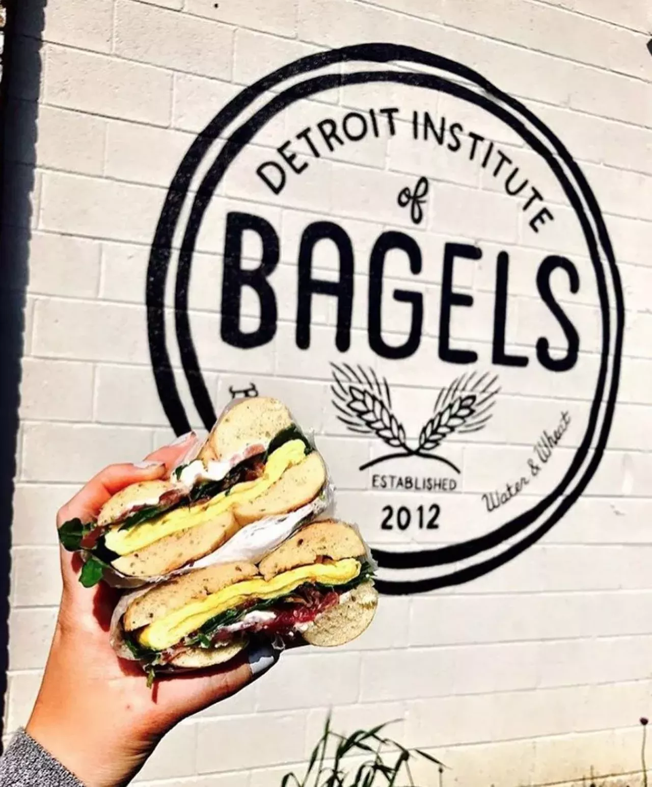 Detroit Institute of Bagels 1236 Michigan Ave., Detroit; 313-444-9342 Head baker Ben Newman makes up to 600 bagels fresh daily &#151; many of them are made into delicious breakfast sandwiches or smothered in sumptious schmear &#151; there&#146;s even a bagel dog option. Photo via Instagram, Detroit Institute of Bagels.