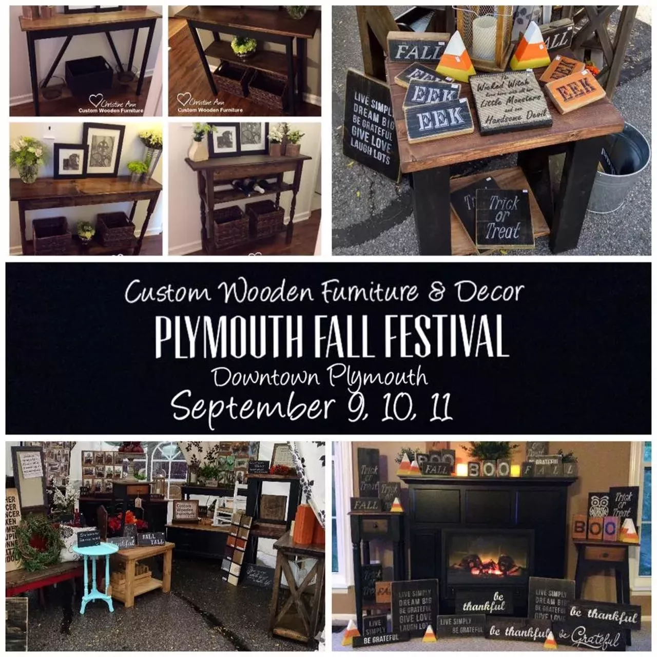 Fri-Sun, 9/9-9/11 Plymouth Fall Festival @ Downtown Plymouth Ah, the season of outdoor festivals is finally coming to end. Soak up the last bit of al fresco fun at the Plymouth Fall Festival where you can enjoy carnival rides, a craft fair, live entertainment from the Plymouth Drum and Fife band, the Dale Hicks Band, and Detroit Soul Revue, plus a pancake breakfast, a spaghetti dinner, a car show, bingo, and plenty more. The whole thing takes place in the heart of downtown Plymouth, which is enough of a destination in and of itself. Runs noon to 11 p.m. on Friday, 7 a.m.-11 p.m. on Saturday, 8 a.m.-6 p.m. on Sunday; 223 S. Main St., Plymouth; plymouthfallfestival.com; 734-335-0199; plymouthfallfestival.com; admission is free.