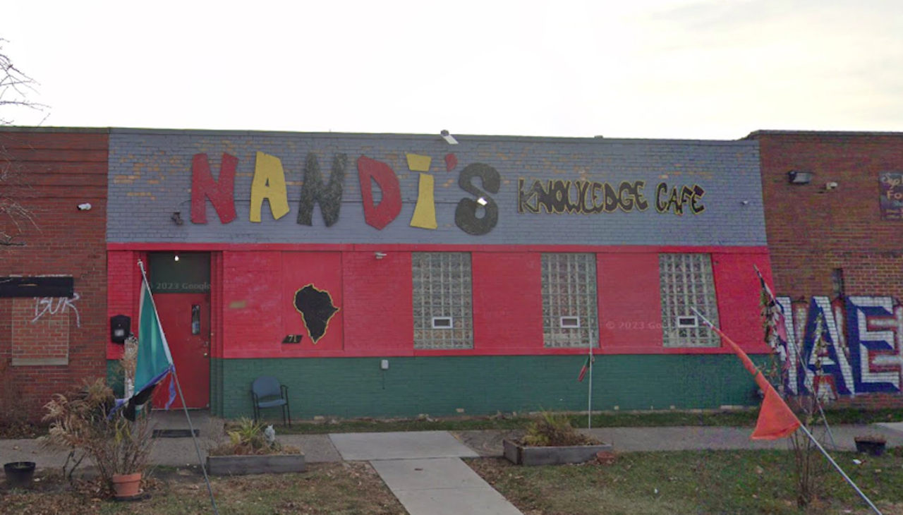 Nandi’s Knowledge Cafe
71 Oakman Blvd., Highland Park, 313-865-1288
Nandi’s is a meeting place for poets, musicians, artists, and all manner of Black creatives that may be one of Highland Park’s best-kept secrets. Nandi’s is really an African-centric bookstore and cafe but at night it transforms into an event space for weekly open mics and other gatherings. Plus it’s covered wall-to-wall in African art and masks collected by the owner, affectionately known as Mama Nandi. If you don’t know, now you know. You’ll be greeted like family regardless.