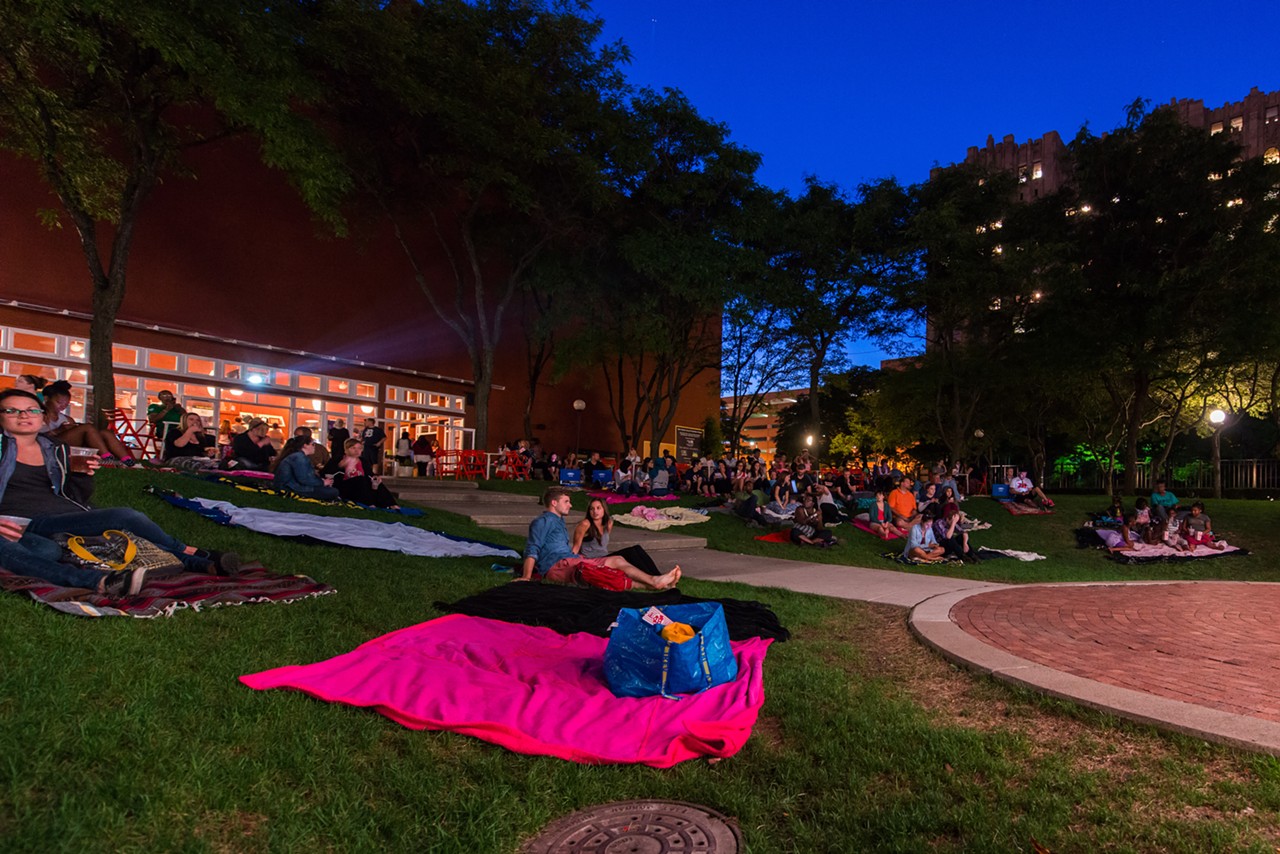 Movies at New Center Park
New Center Park’s free, outdoor, and family-friendly film series returns on Fridays. Up next is Luca on June 10, Respect on June 17, Sing 2 on June 24, Shaun the Sheep on July 1, The Mitchells vs. The Machines on July 8, Ghostbusters: Afterlife on July 15, Jungle Cruise on July 22, Tangled on July 29, Cruella on Aug. 5, In the Heights on Aug. 12, Spider-Man: No Way Home on Ag. 19, and The Batman on Aug. 26.
Doors at 8 p.m.; 2998 W. Grand Blvd.l 313-420-6002; newcenterpark.com/friday-night-movies.