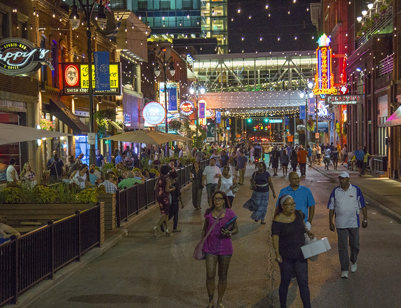 Get down in Greektown
Last year, “I’m in Greek town area” became a local euphemism for revelry after a mother shared a text-message conversation between her and her son, who had tracked her phone’s location to the Delmar, a bar in Detroit’s rowdiest entertainment district. Between institutions like the Old Shillelagh and newer rooftop nightclubs like Level Two and Exodos, this neighborhood buzzes with a party atmosphere during the summer months. Just, you know, behave yourselves.