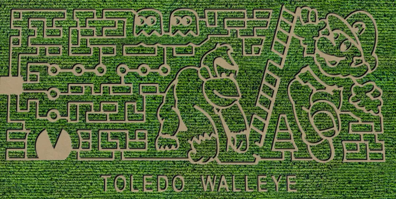Kackleberry Farms 6421 N. Stoney Creek Rd., Monroe; 734-240-0825; kackleberryfarm.com This year&#146;s maze at Monroe&#146;s Kackleberry Farms is not a game &#151; it&#146;s based on games. An ode to Mario, Donkey Kong, and Pac-Man, Kackleberry Farms is giving us life &#151; or lives, if you&#146;re lucky &#151; with their 12-acre 2020 maze, which can be completed at night with flashlights and some help from the farm&#146;s Corn Cops. If you want to steer clear of the maize patrol, the farm offers hayrides, bonfires, games, and Nana&#146;s Pumpkin Patch, where you can pluck your favorite pump. Photo via Farmer Charley&#146;s Kackleberry Farms/Facebook