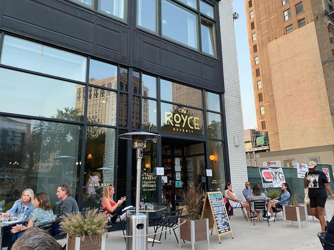 The Royce 
76 W. Adams Ave., Detroit; 313-481-2160; theroycedetroit.com
Quit your wine-ing! This downtown wine bar has a modest dog-friendly outdoor patio out front so you can partake in some prime people watching with your favorite pooch. 
Photo via The Royce Detroit/Facebook