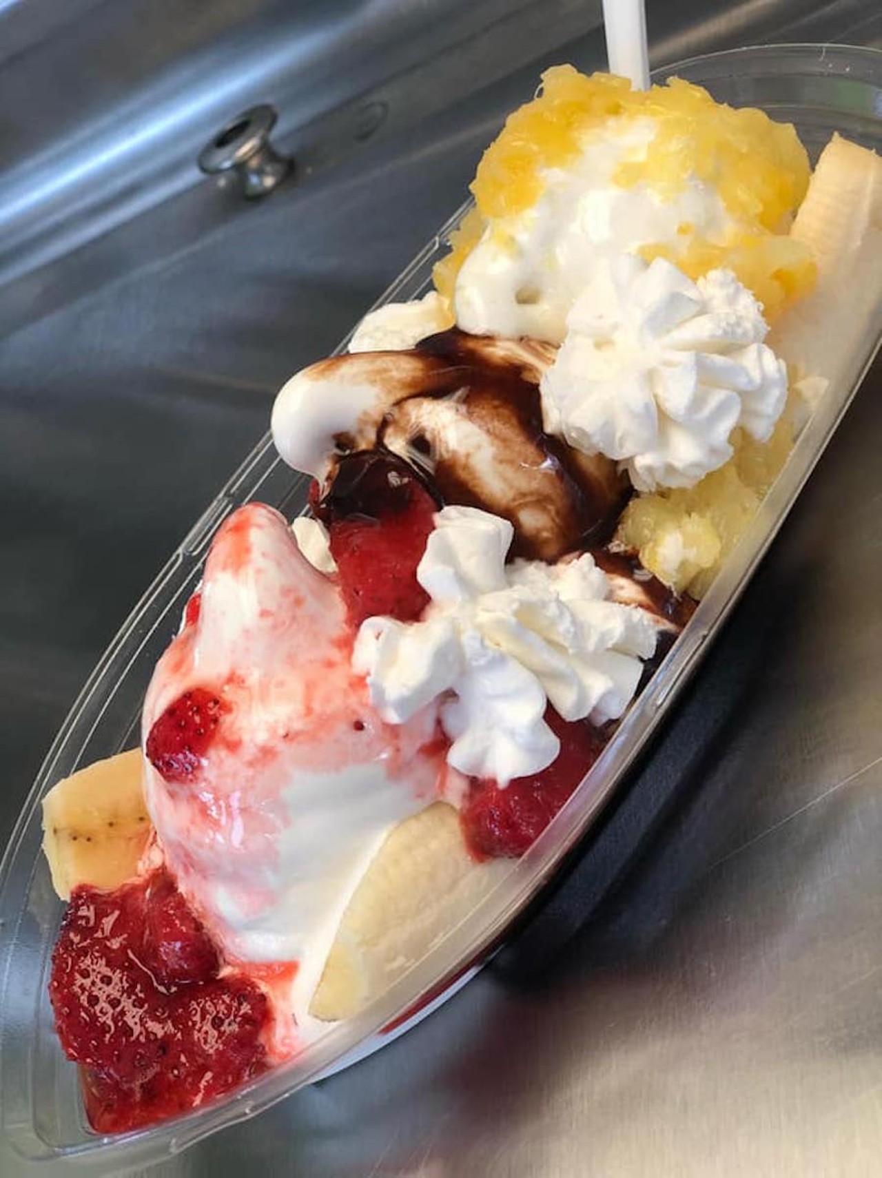 The Split
532 E. Nine Mile Rd., Hazel Park; 248-571-2064
Just because it’s named The Split, doesn’t mean that’s all it has to offer. The Split not only sells sundaes, but also soft-serve cones, mochi, waffle stacks and more.
