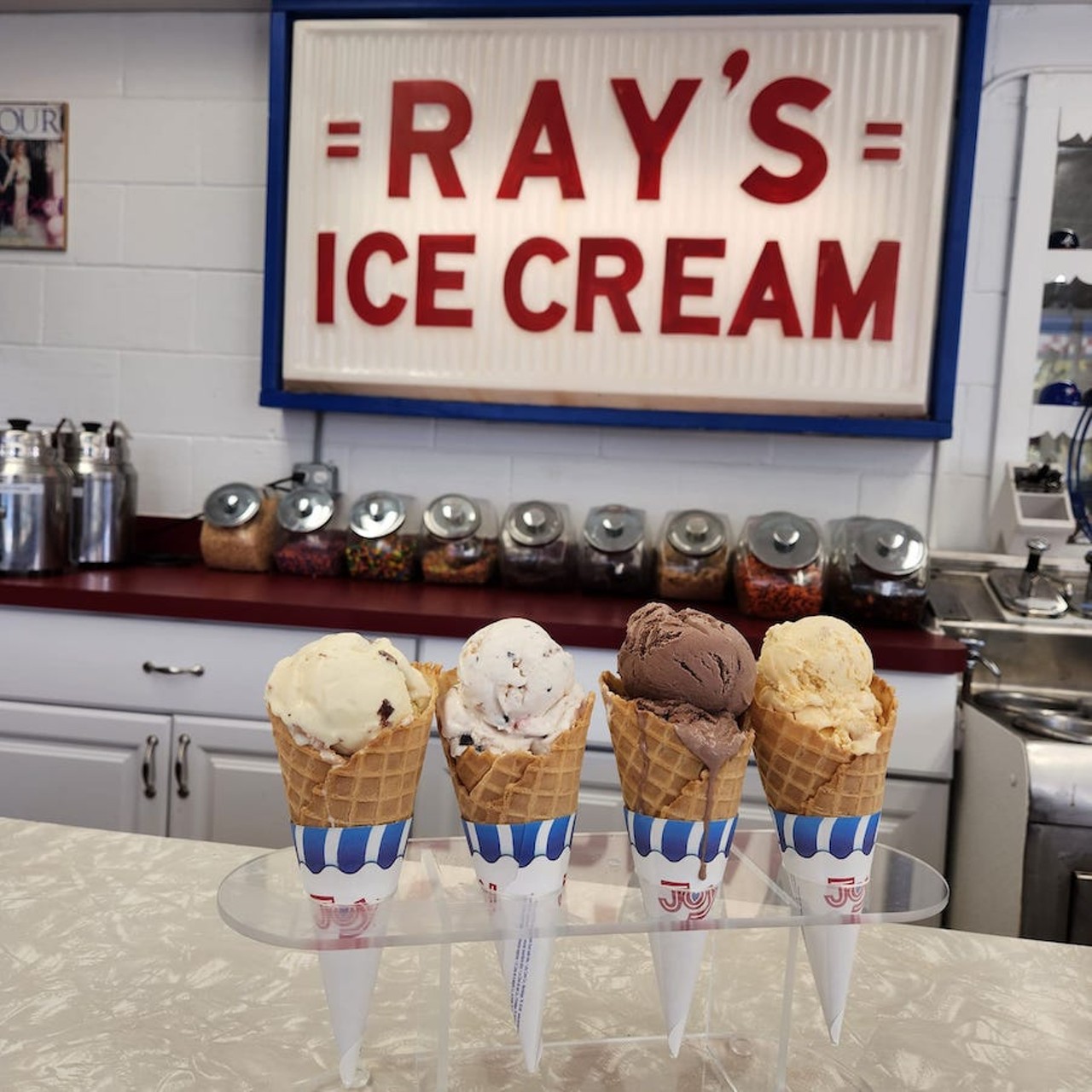 Ray's Ice Cream
4233 Coolidge Hwy., Royal Oak; 888-549-5256; raysicecream.com
Since 1958, Ray’s Ice Cream has been staying true to the retro soda shop vibe while serving out classic ice flavors like Mackinaw Island Fudge and Cherry Vanilla.