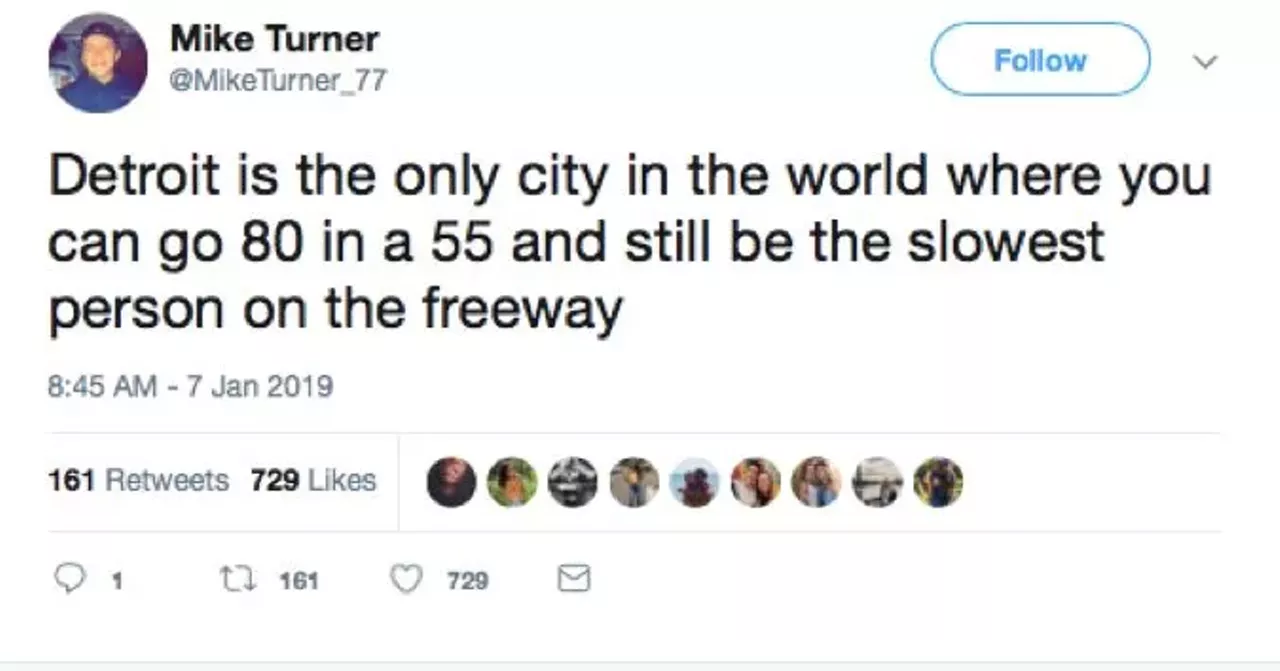 John C Lodge Freeway in a single tweet.&nbsp; @MikeTurner_77 / Twitter