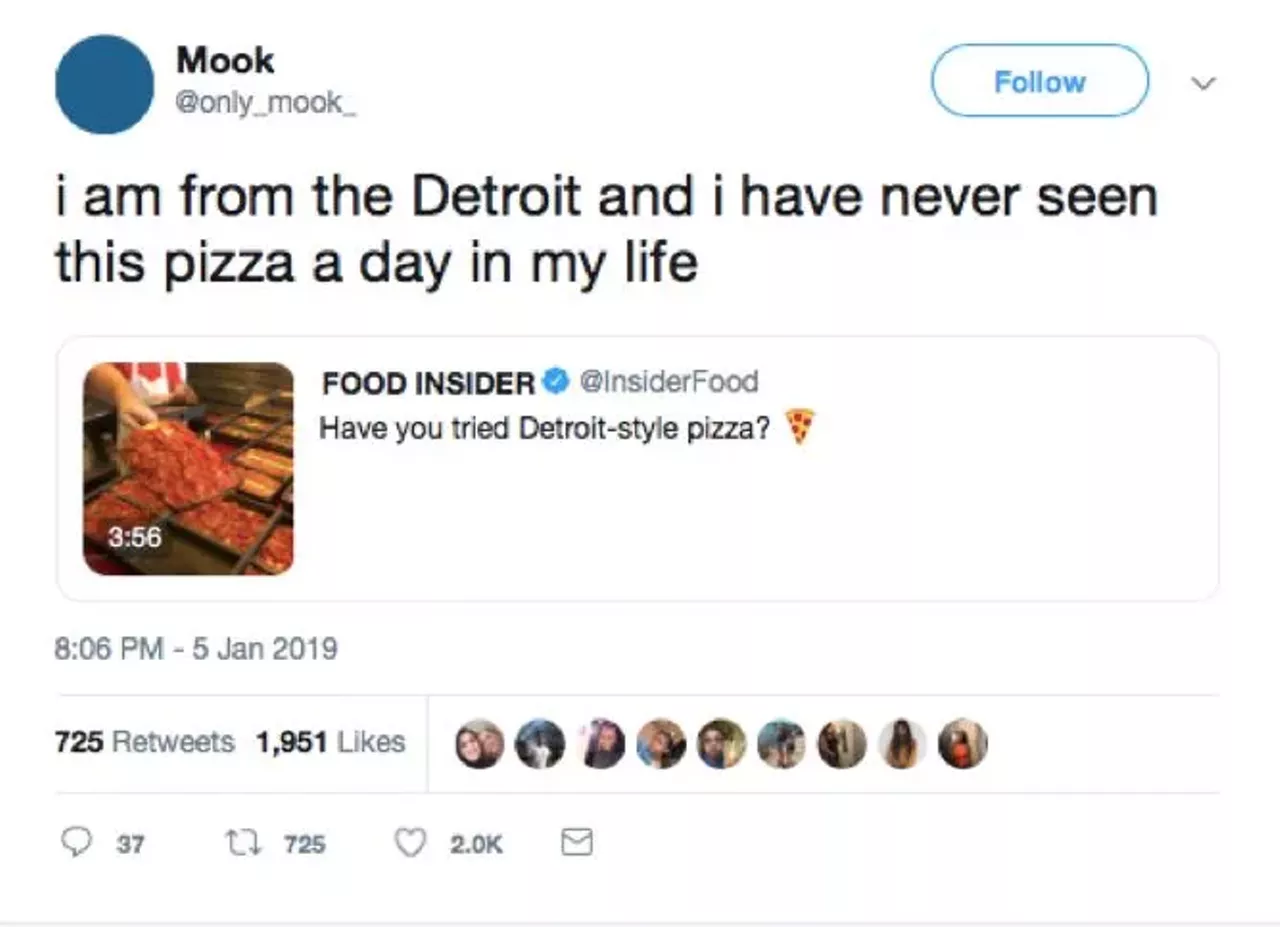 Seriously, since when did Detroit pizza exist? I thought Little Caesars was Detroit pizza.&nbsp; @only_mook_/ Twitter
