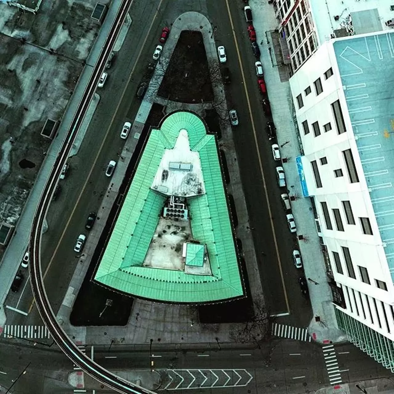 Can you spot the People Mover tracks?