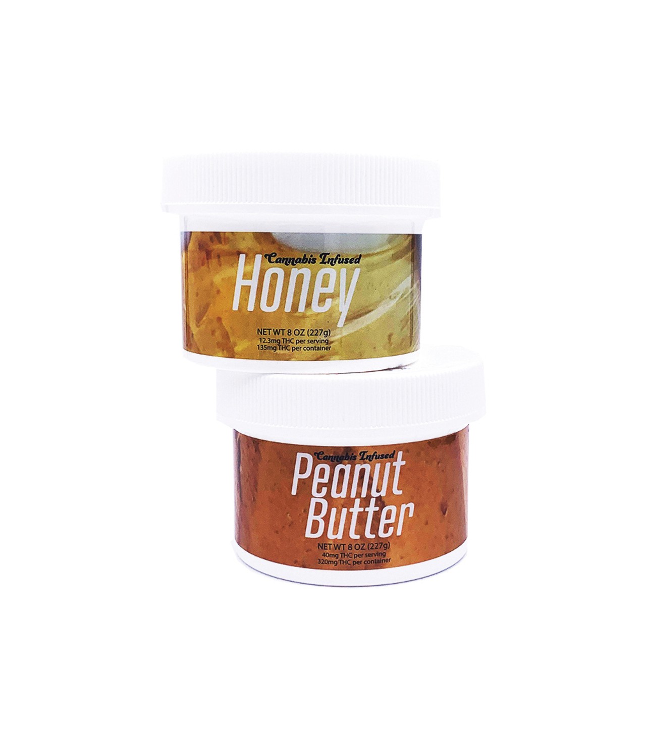For those who like to spread the love and their high. Wait, what? 
Detroit Fudge Company medicated peanut butter and honey, $28-$30
LIV, 2625 Hilton Rd., Ste. 100, Ferndale; 248-420-4200; livferndale.com | Joyology by Holistic Health Wayne, 38110 Michigan Ave., Wayne; 734-884-4449; hhwayne.com
The Ann Arbor-based medible makers over at the Detroit Fudge Company have really outdone themselves with this one, folks. In addition to edible mainstays like brownies, candy bars, and, well, fudge, the Detroit Fudge Company has crafted both medicated peanut butter and honey. The peanut butter, made with crushed, dry-roasted peanuts, is infused with 200 mg of spreadable THC. Slap it on toast, make a batch of cookies, or eat it by the spoonful over the sink like a true stoner. For you tea-drinking weed lovers out there, DFC also has a medicated honey option, which contains 135 mg of THC extract that promises an uplifting, daylong euphoric high. Uh, yes, please.