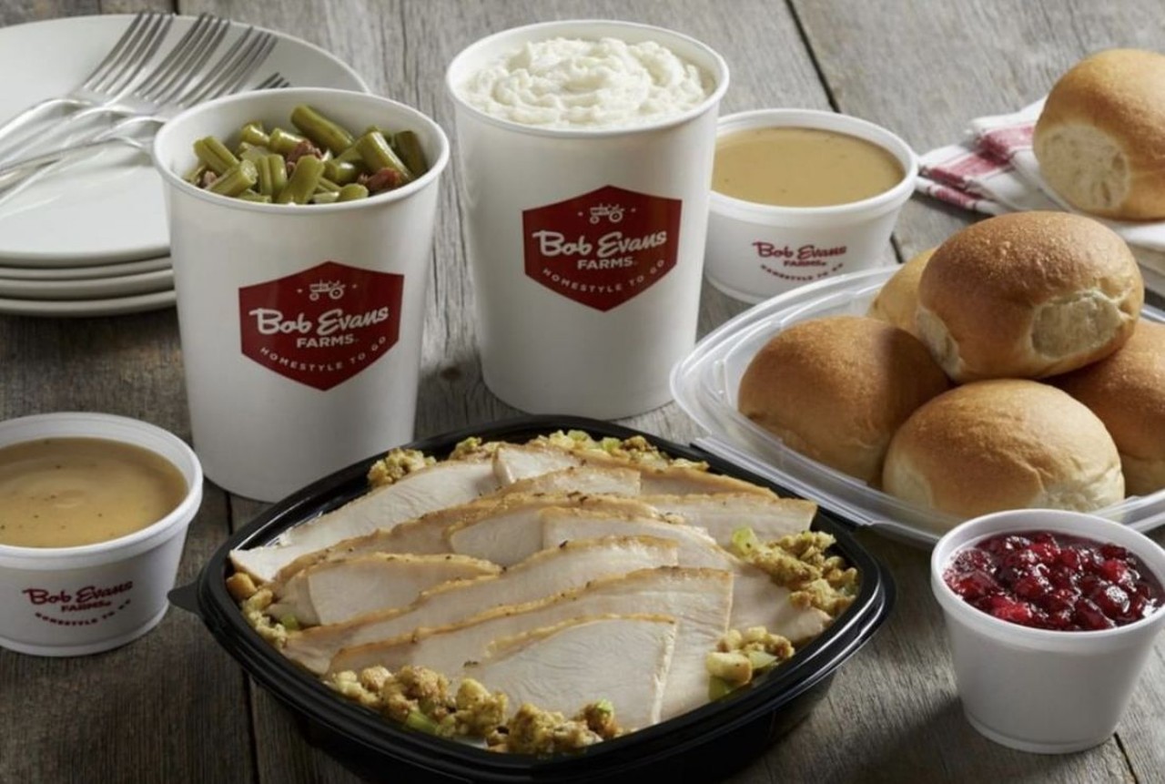 Bob Evans
23729 Michigan Ave, Dearborn, MI 48124
Dine in or take out with Bob Evans Thanksgiving meal from 7 a.m. to 8 p.m. this Thursday.
Photo via Bob Evans Instagram @bobevansfarms