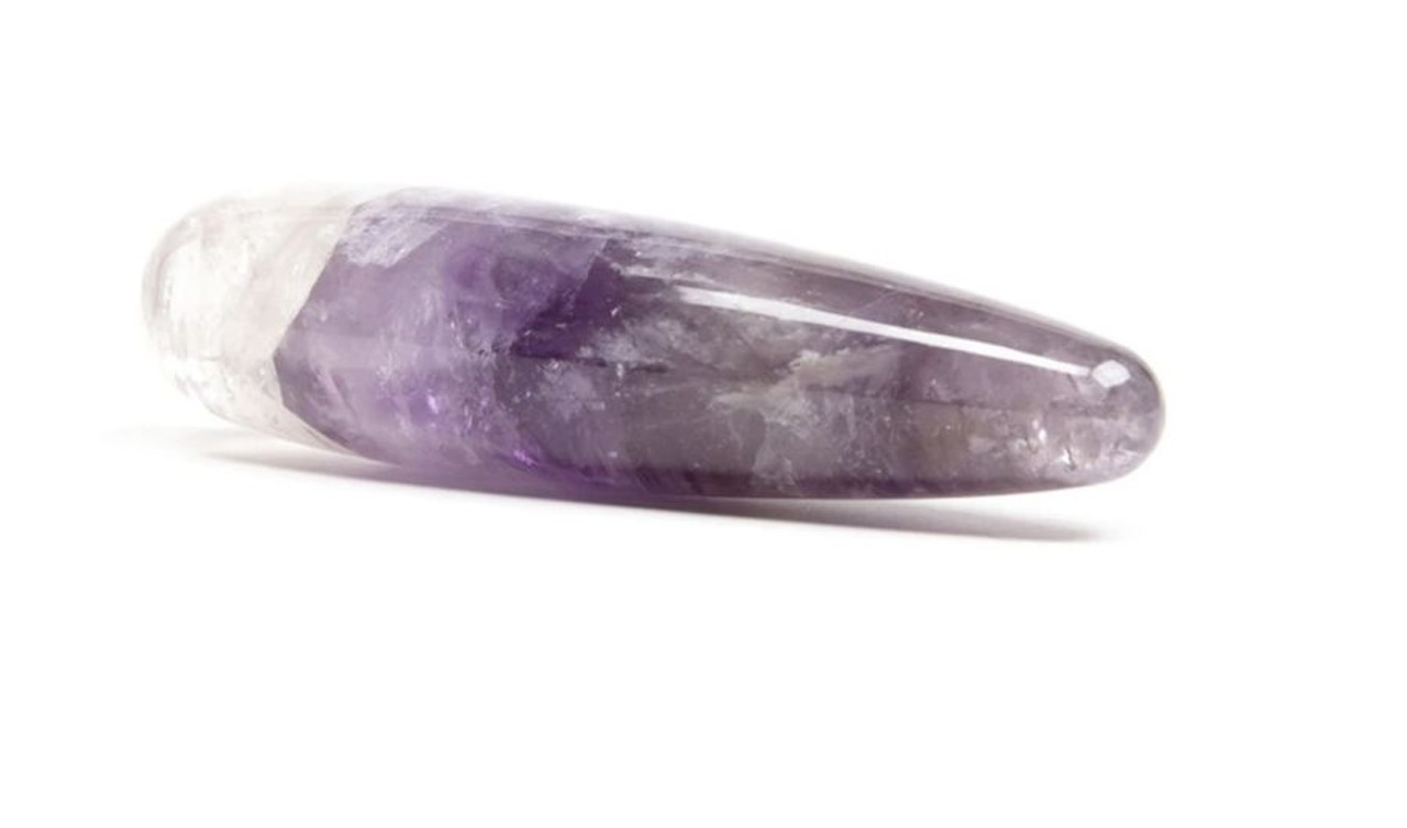 For anyone who wants to take their orgasm to a higher plane
The Amethyst - Original, $249.99
Chakrubs, online only, chakrubs.com
Once offered through Gwyneth Paltrow's GOOP, you know, right next to GP's &#147;THIS SMELLS LIKE MY VAGINA&#148; candle ($75), this Detroit-born brand is all about restoring balance through hand-crafted playtime tools that should never be relegated to the bedside table drawer. Chakrub specializes in smooth and sleek sex toys made from natural crystals, with the intent to arouse, heal, and create the perfect moment of zen. When it comes to one of Chakrub's classic offerings, this amethyst toy is meant to promote positivity through meditative and calming strokes, and can be used to enhance lucid dreaming, imagination, and intuition.
Photo via chakrubs.com
