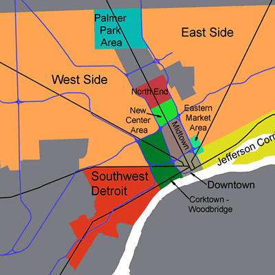 The Eastside/Westside rivalry When Detroiters ask each other what neighborhood they grew up in, the only correct answers are Eastside or Westside. It’s like asking someone’s astrological sign.