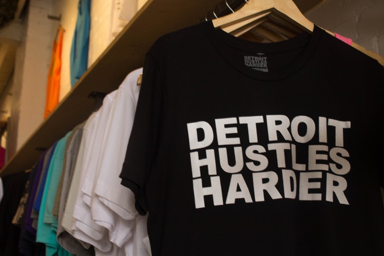 City pride T-Shirts
Whether you want the world to know it’s “Detroit vs. Everybody,” that “Detroit Hustles Harder,” or that you were “Born in Detroit,” there’s no shortage of local city pride T-shirts to choose from.