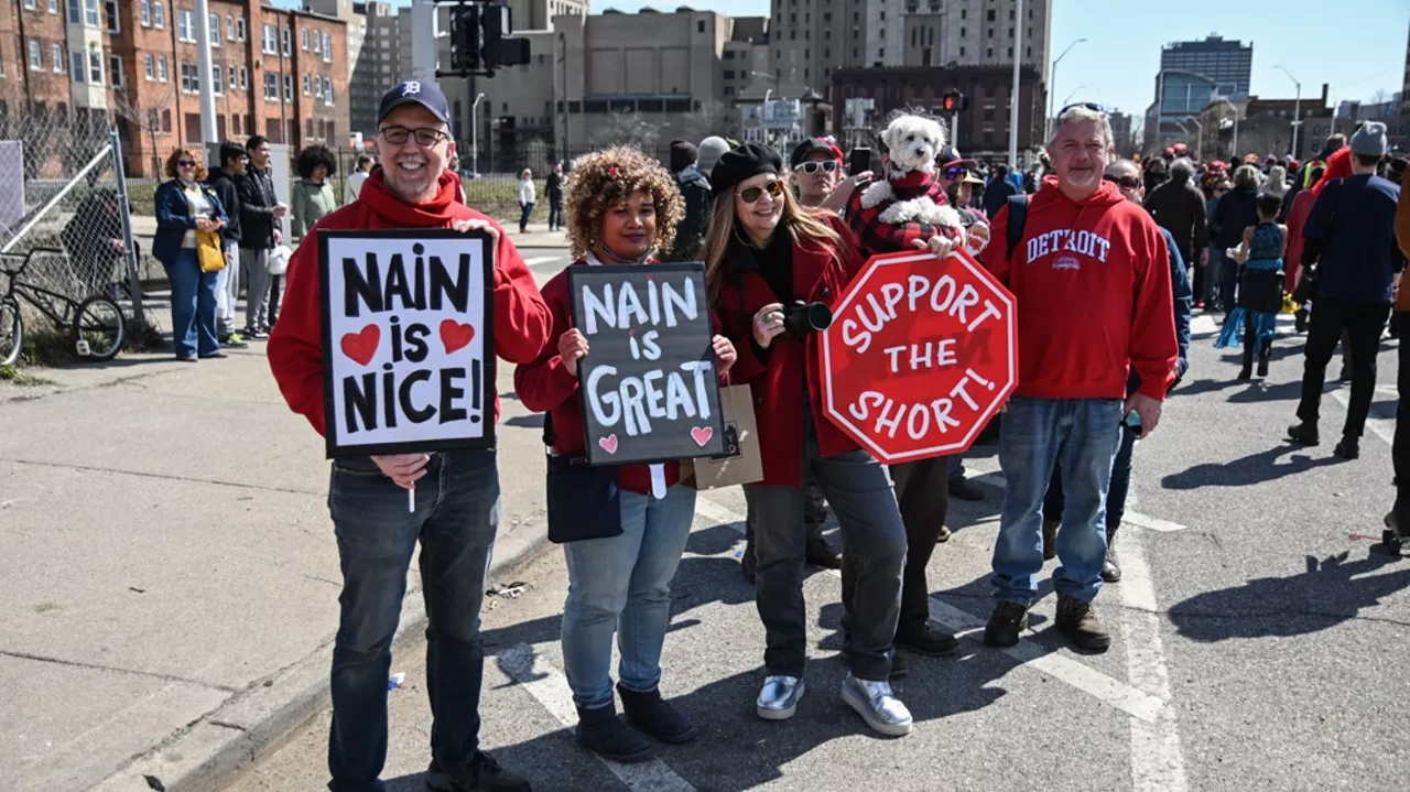 The Nain Rouge According to local lore, Detroit was cursed when its founder Antoine de la Mothe Cadillac ignored a fortune teller’s warning and whacked a little red dwarf called the Nain Rouge with his cane. In recent years we celebrate the story with the Marche du Nain Rouge parade, though we can’t seem to agree on whether the curse can be reversed by driving Nain out of town or by appeasing him instead.