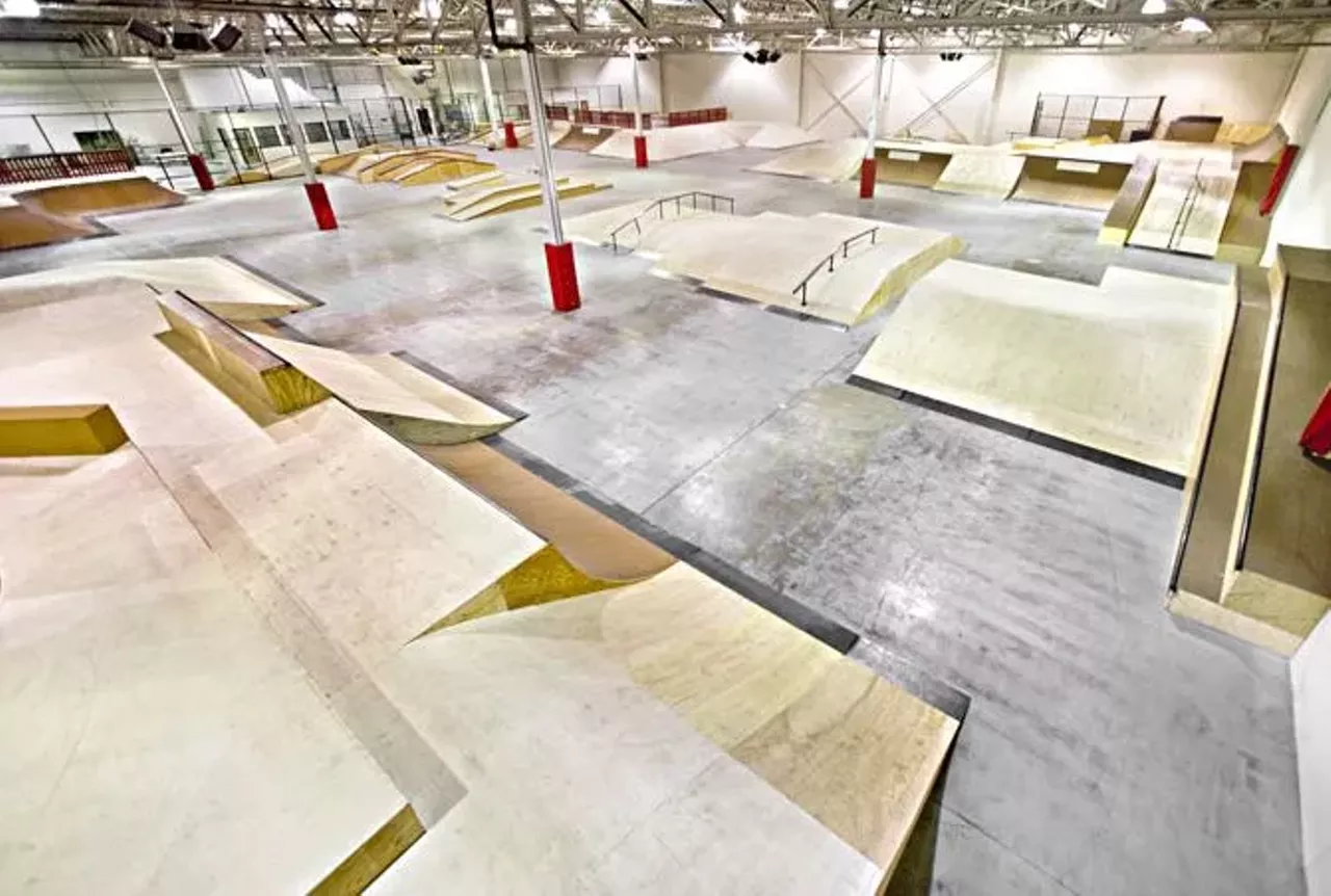 Modern Skate & Surf 1500 N. Stephenson Hwy., Royal Oak; 248-545-5700; modernskate.com Founded in 1979, this indoor skate park and shop allows both skateboarders and inline skaters to explore its 1-acre arena of ramps, rails, and a wooden bowl. They also offers bike night, as well as walk-in lessons and snowboard rentals. Photo via Modern Skate & Surf Royal Oak / Facebook