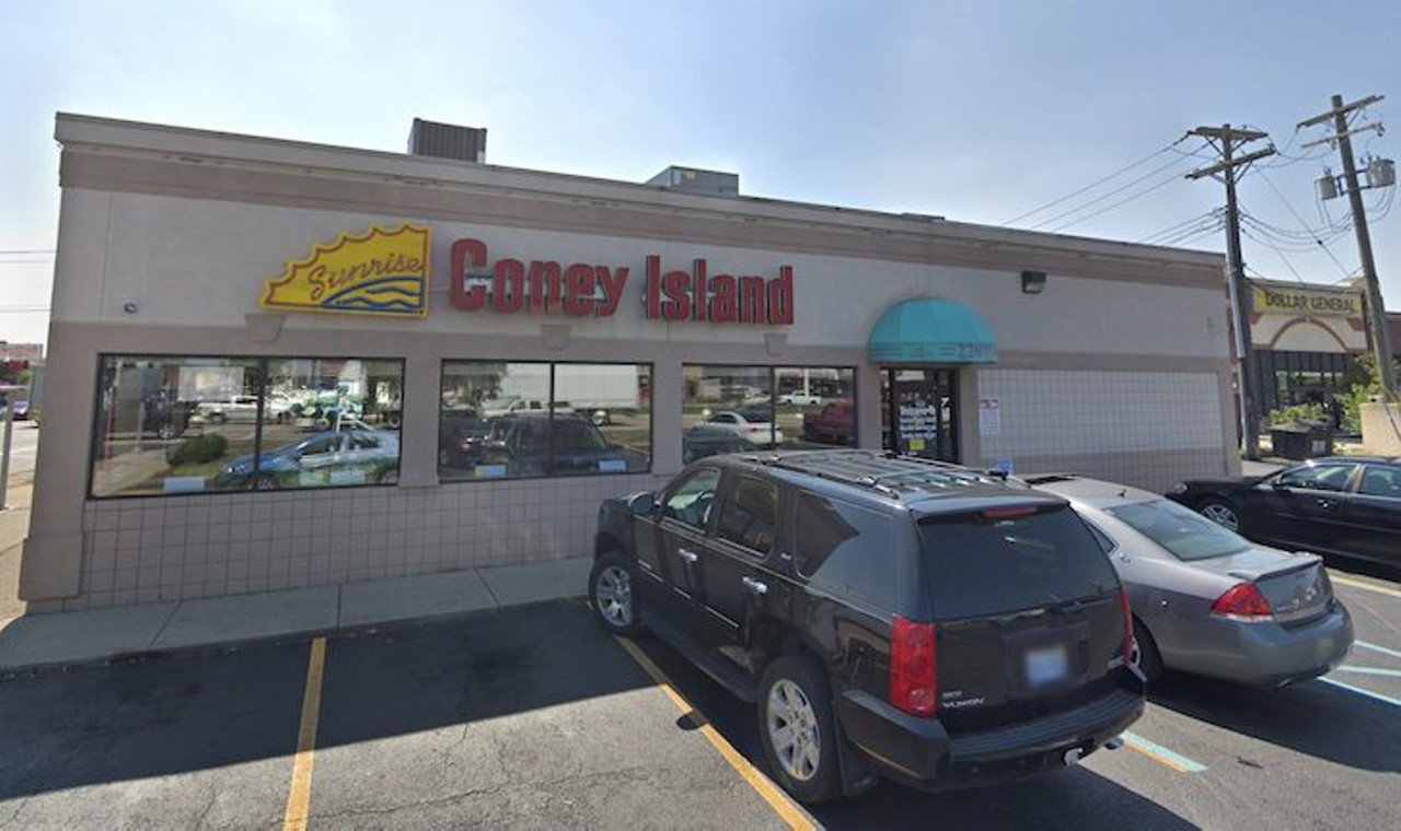 Sunrise Coney Island
22935 Van Dyke Ave., Warren; 586-759-0770
It&#146;s called Sunrise Coney Island for a reason, this coney closes earlier than most &#151; typically by 4 p.m. &#151; but that doesn&#146;t mean it holds off on the menu. 
Photo via Google Maps