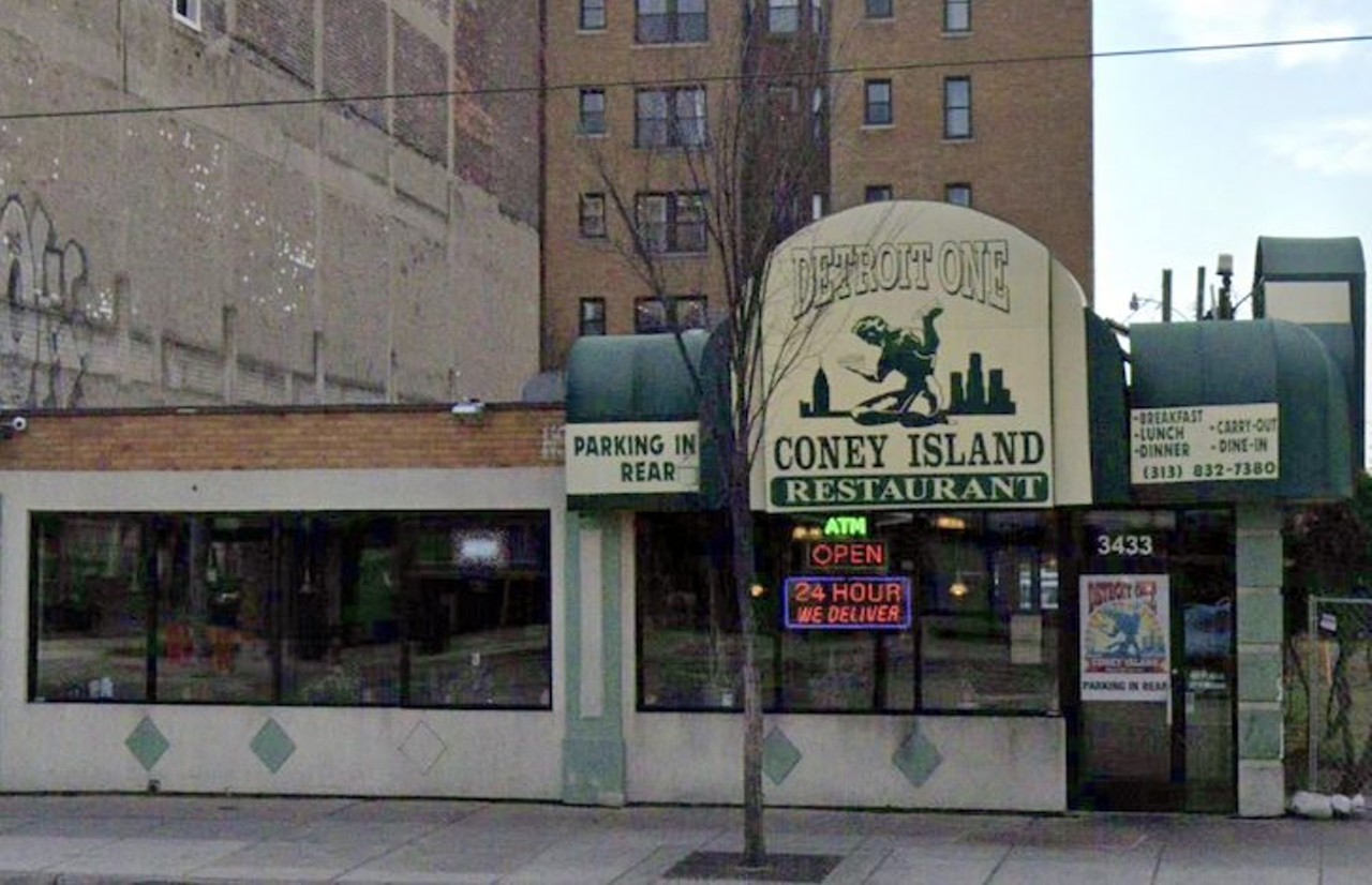 Detroit One
3433 Woodward Ave., Detroit; 313-832-7380
Almost everyone in Detroit has a Detroit One coney island story. This Woodward Ave. coney has been the go-to for many after a long night out in downtown Detroit. 
Photo via Google Maps