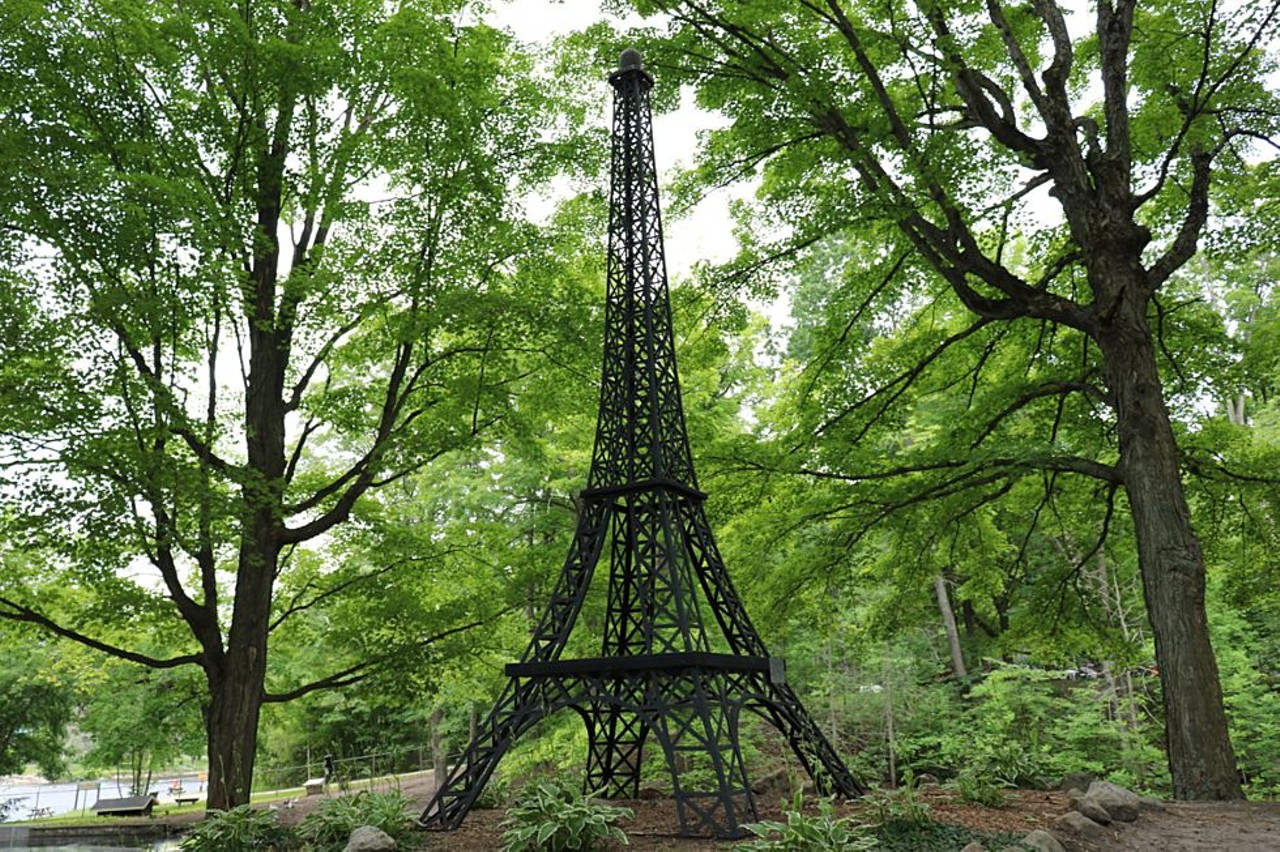 Mini Eiffel Tower
22090 Northland Dr., Paris; 231-796-3420; mecostacountyparks.com
In 1980, a group of students found a large number of metal bed frames they decided to utilize for a project. They created a replica Eiffel Tower and put it in Paris Michigan. White Pine Trail State Park is home to many things, and an Eiffel tower is one of them. At 20 feet tall this class project turned tourist attraction is one you don&#146;t want to skip. Admission to the park is 6 dollars and is guaranteed fun.
Photo via Mini Eiffel Tower/Facebook