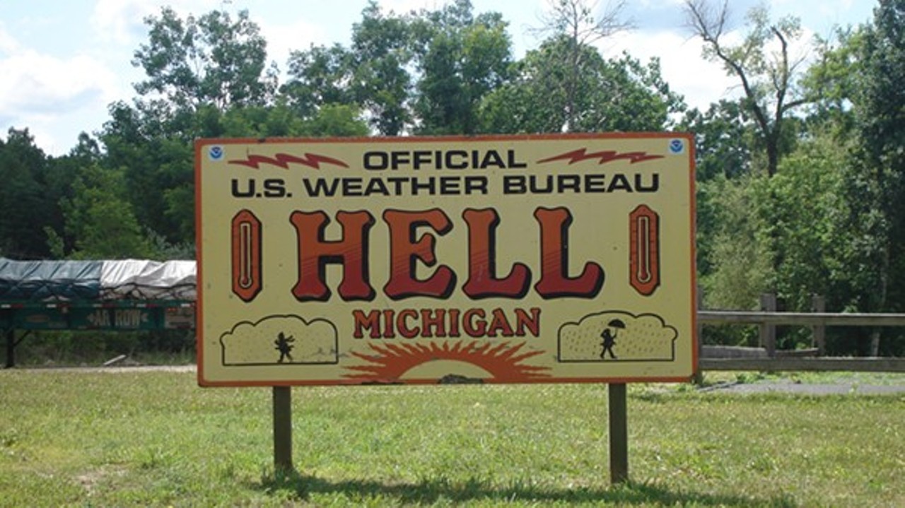 Hell, Mich.
Hell, Mich.; gotohellmi.com
&#147;More people tell you to go to our town than any place on Earth.&#148; This is the slogan for Hell, Mich., which is actually a pretty pleasant place. OK &#151; so it's no Pleasant, Mich., but this small unincorporated town is proud of its name. The town was for sale a few years back, where customers could buy one square inch of the town for $6.66. Other than gift shops, the town hosts great outdoor activities with access to more than 60 miles of hiking trails and access to kayaks, canoes, and fishing equipment. Hell is also a great spot to tie the knot as they have a devilish and totally operational and legal wedding chapel. 
Photo via Wikipedia Commons