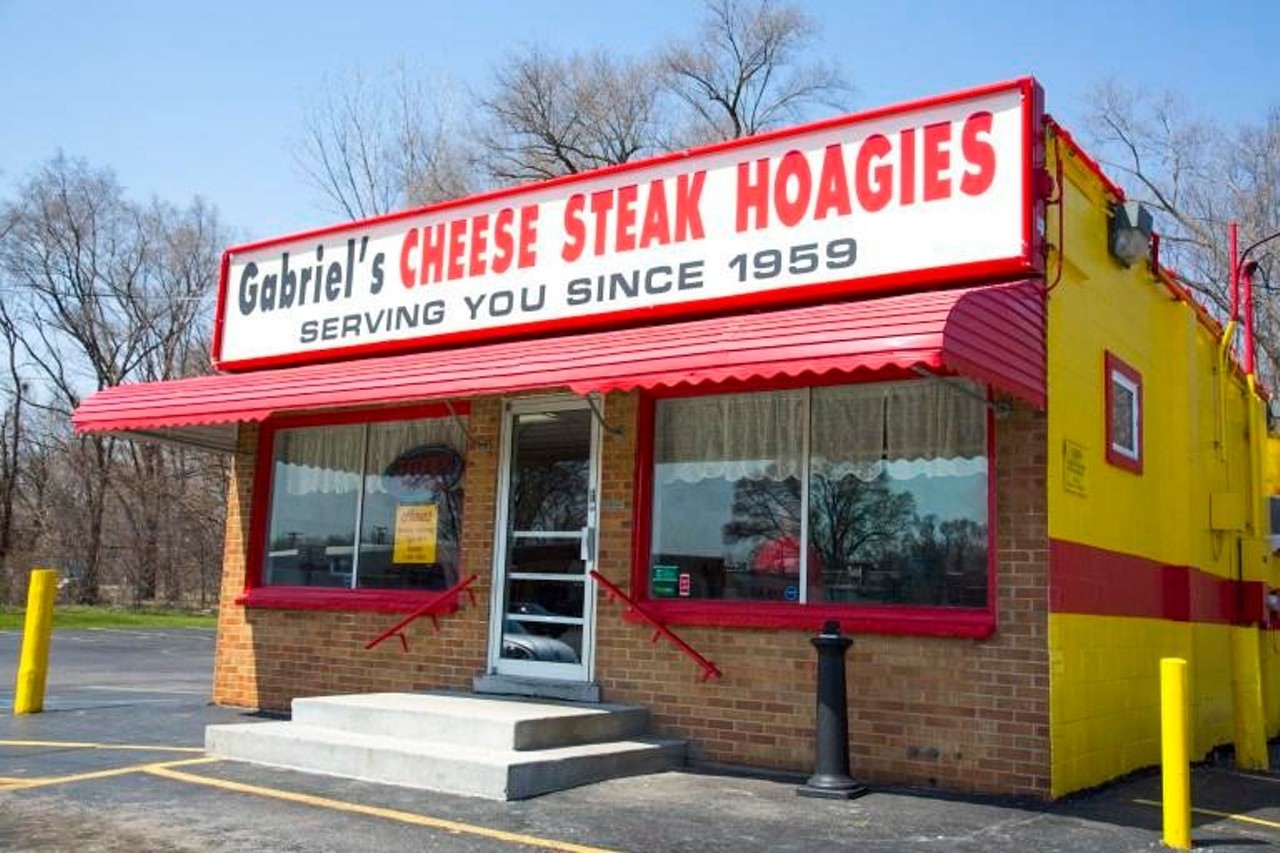 Gabriel’s Cheese Steak Hoagies
2585 E. Michigan Ave.; 734-483-5846;  ypsigabriels.com
Serving Ypsilanti since 1959, this old cheese steak spot is a must-visit. The best part is the hot cherry pepper relish.