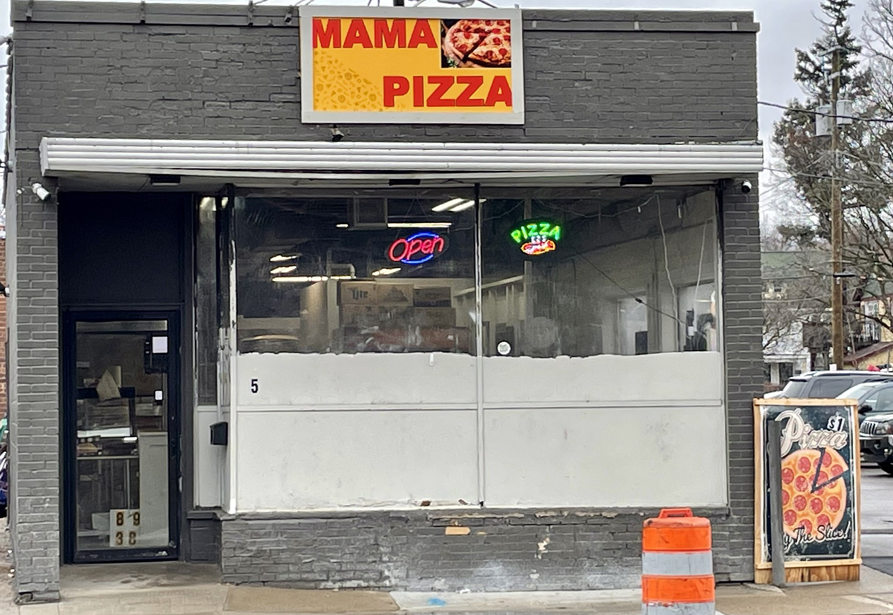 Mama Pizza
5  N. Hamilton St.; 734-896-3843; mama-pizza-pizzatakeaway.business.site
While it just opened earlier this year, this pizza spot is already turning into an Ypsilanti favorite. The prices are great – only $8 for a large cheese or pepperoni and $12 for most large speciality pizzas. Recently, the shop’s owner is getting innovative – creating curry fusion pizzas, chorizo pizza, and a samosa pizza, which was posted to Facebook with the caption “Invented in Ypsi (patent pending).” The spot also started offering masala dosa, an Indian staple not offered at the other Indian restaurant in town, and has a combo of two pizza slices and a bottle of Bud Light for $5.