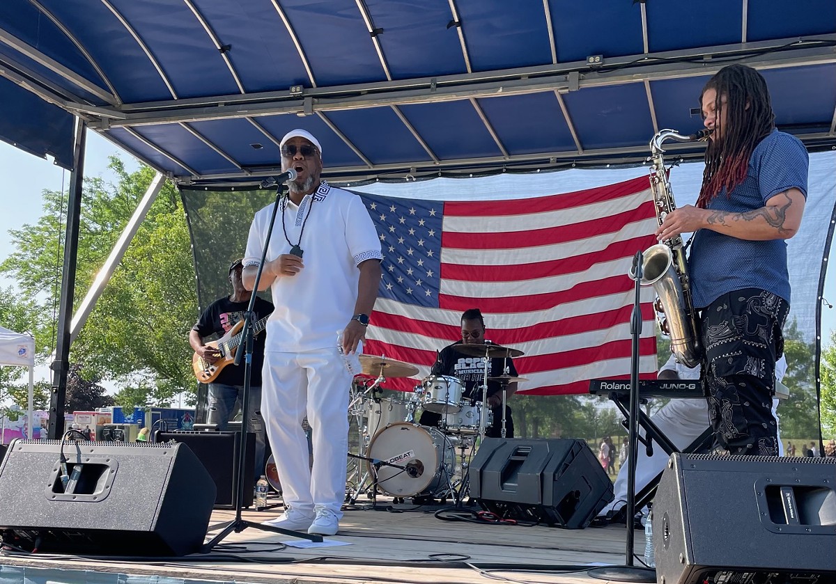 Smoke Jones Band performs at the 2023 Madison Heights Juneteenth Celebration.
