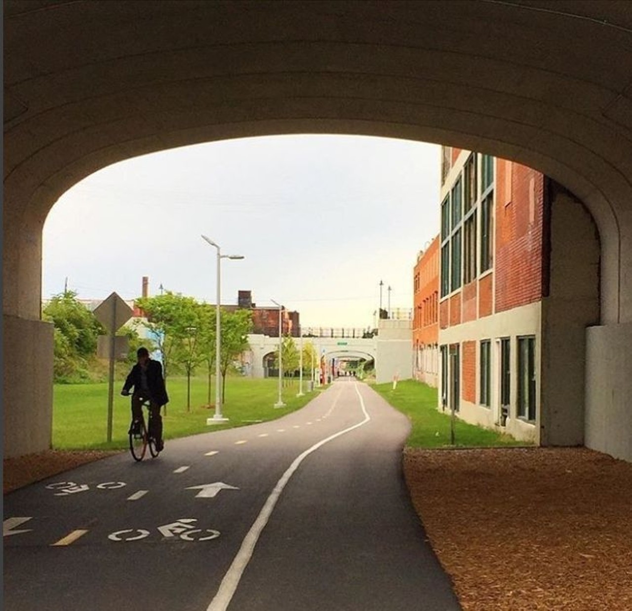  Dequindre Cut  
Whether you&#146;re biking or walking this scenic trail, it&#146;s a Detroit staple so you have to go at least once. Thankfully, it&#146;s just as beautiful when you go solo. 
Photo via Instagram, user DownWithDetroit 