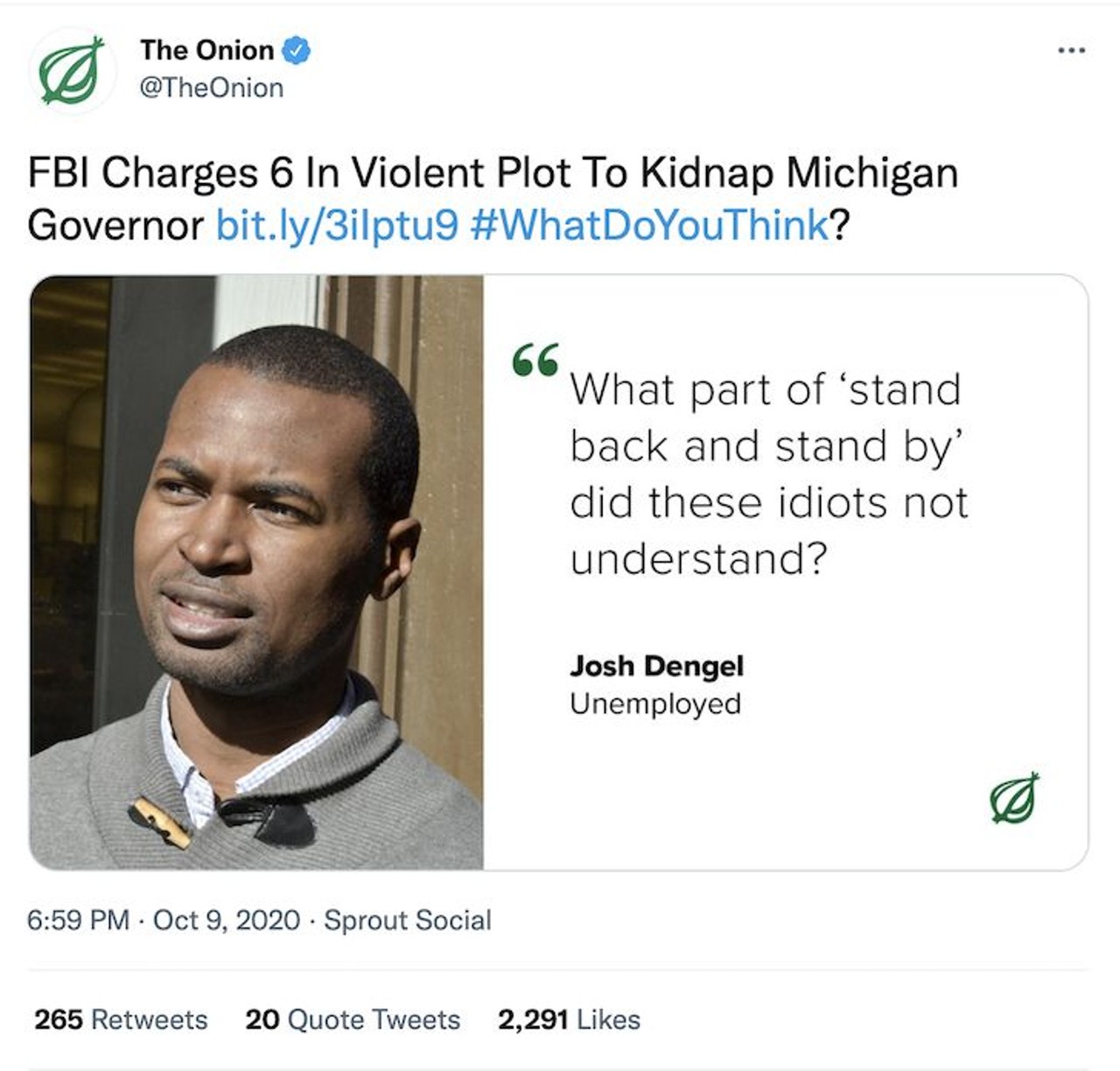 FBI Charges 6 In Violent Plot To Kidnap Michigan Governor
Six men are charged by the FBI in a plot to kidnap Michigan Governor Gretchen Whitmer. &#147;What part of &#145;stand back and stand by&#146; did these idiots not understand?&#148; Detroit resident Josh Dengel said.